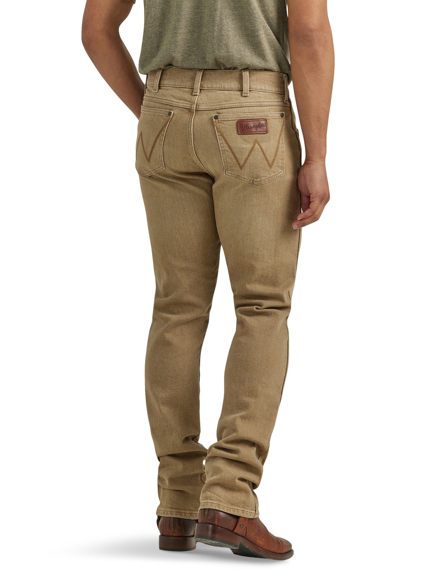 Color Wash Retro Slim Straight Jean in Saddle