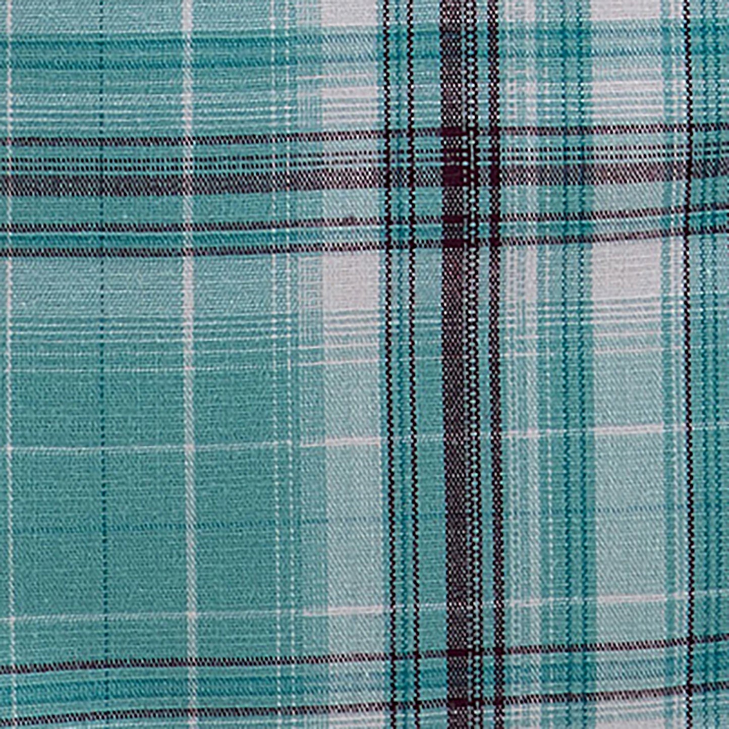 Wrangler Wrinkle Resistant Pearl Snap - Turquoise Plaid