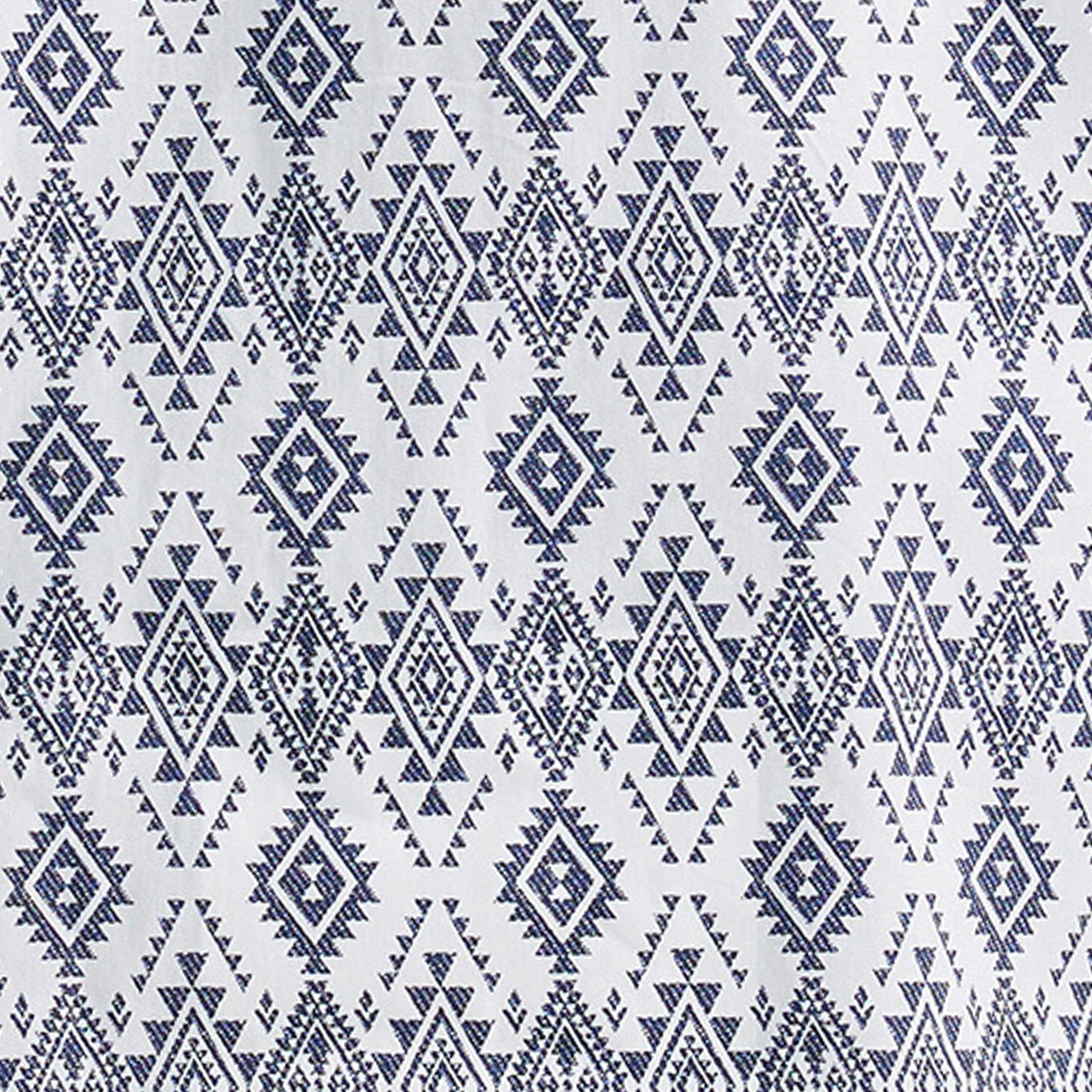 Retro Premium Western Snap Shirt in Navy Diamonds