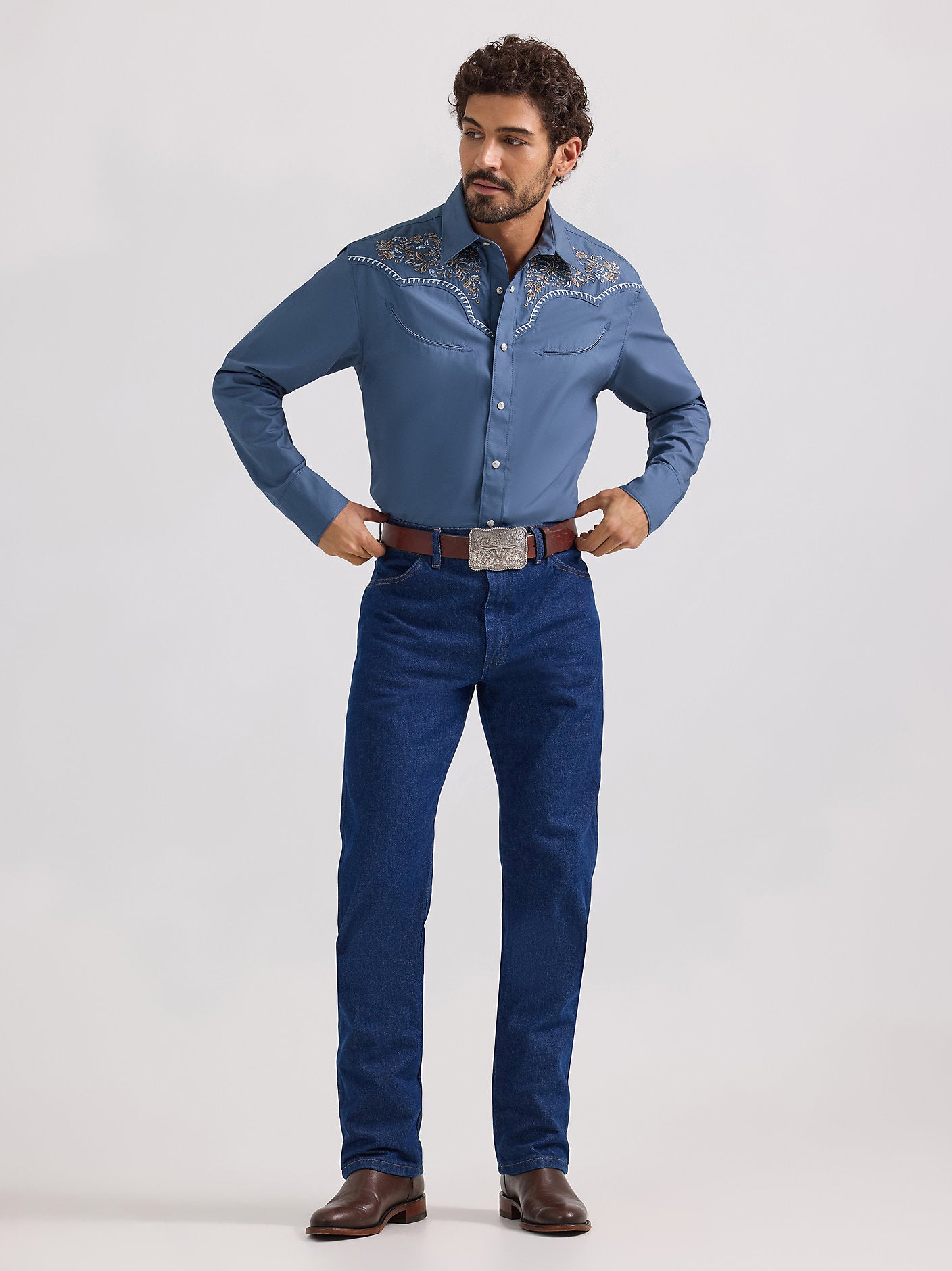 Rodeo Ben Western Snap Shirt - Bluebell
