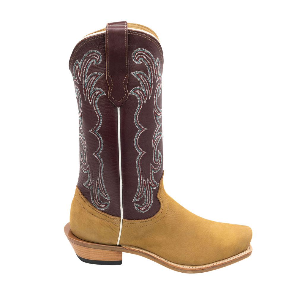 Havana Nubuck Cutter Toe Cowboy Boots