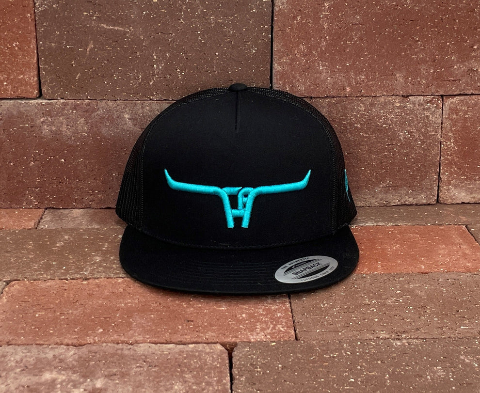 Cactus Alley Longhorn Hat in Black/Turquoise
