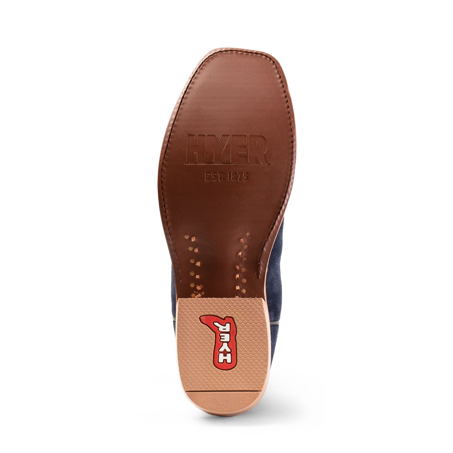 Culver Roughout Cutter Toe Cowboy Boots in Navy