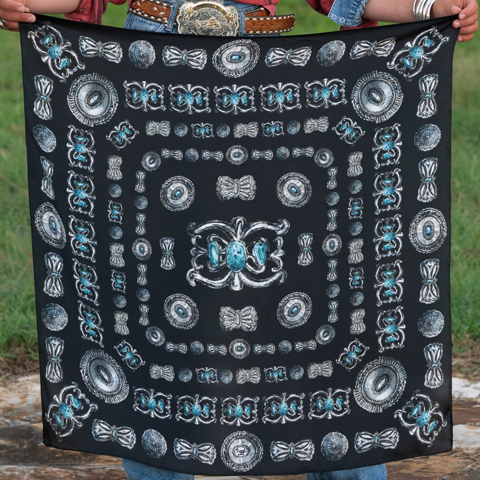Long & Tall Scarf - Turqs And Conchos