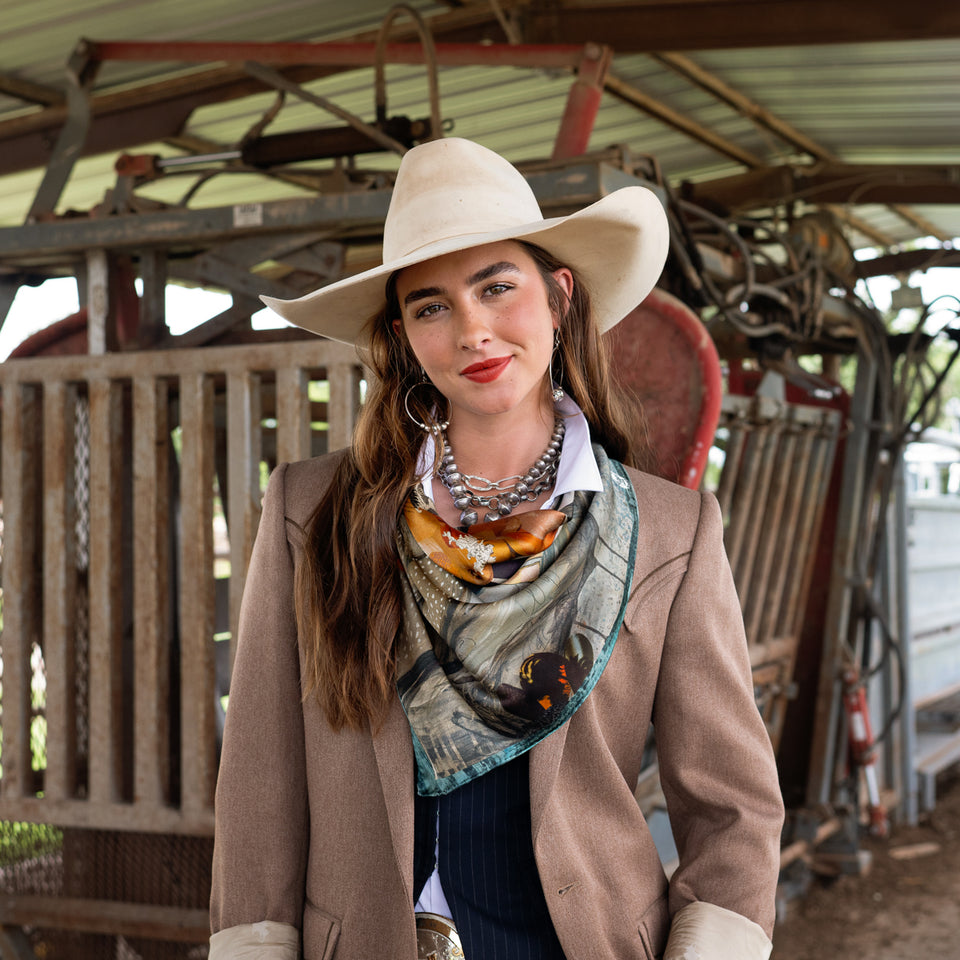 Shorty Scarf- Blue Melodies