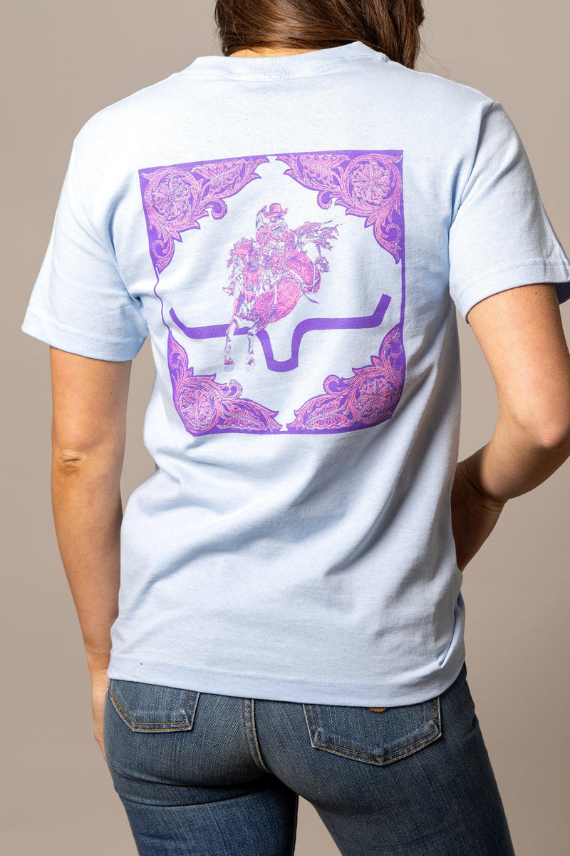 Fallon Bandana Tee in Baby Blue