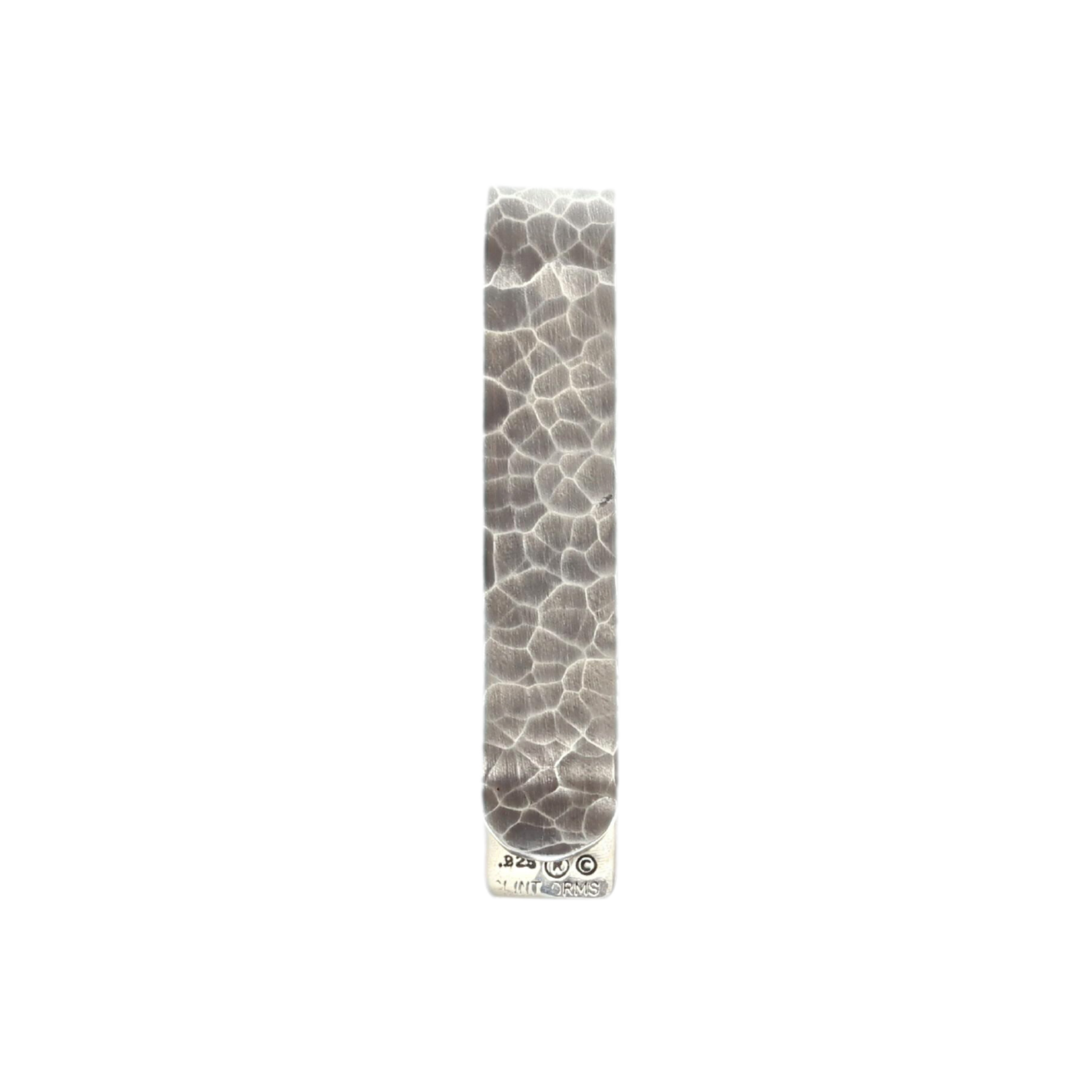 Folded 1606 Sterling Silver Hammered Money Clip