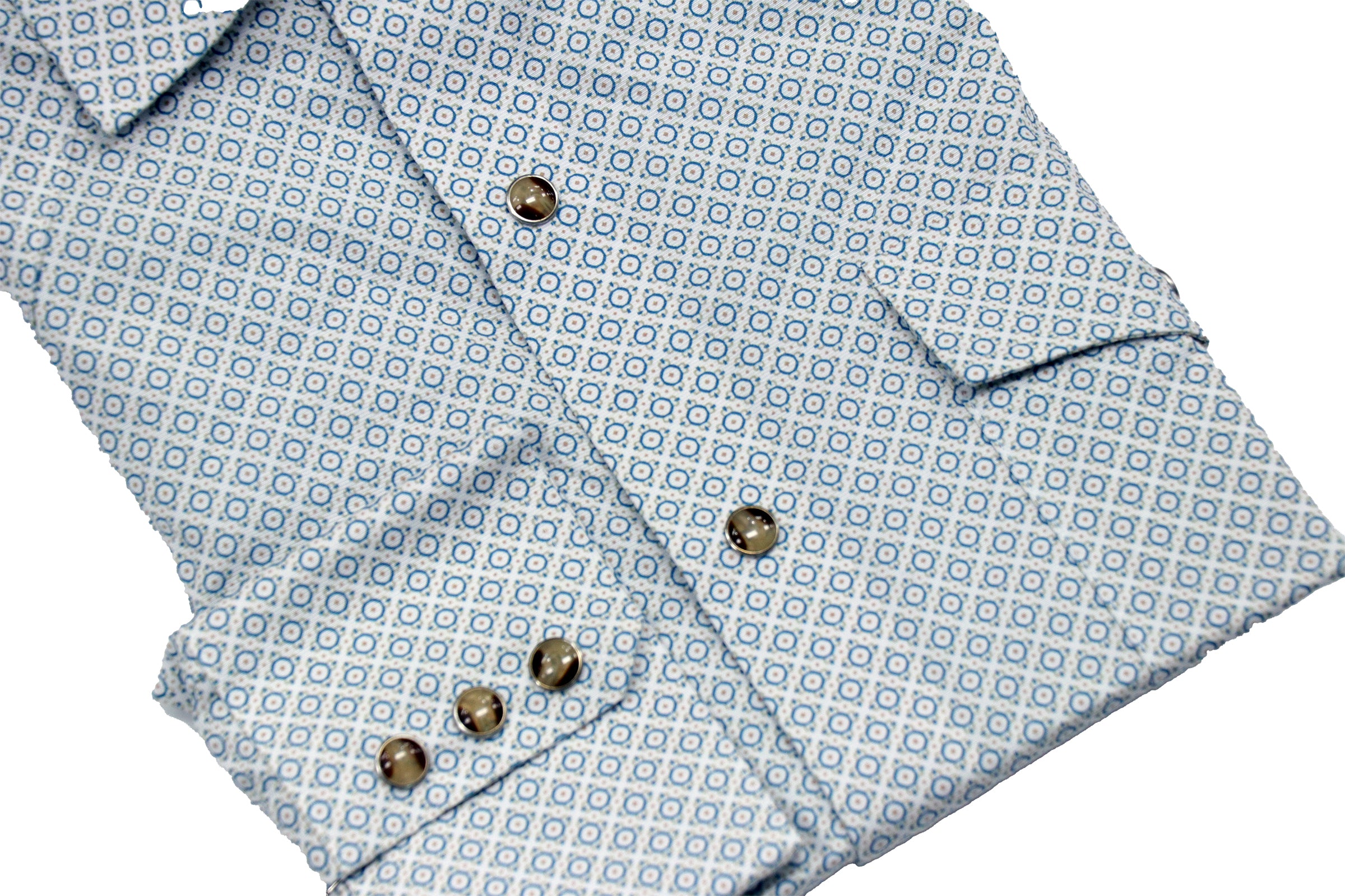 Palomino Pearl Snap Turquoise Geometric
