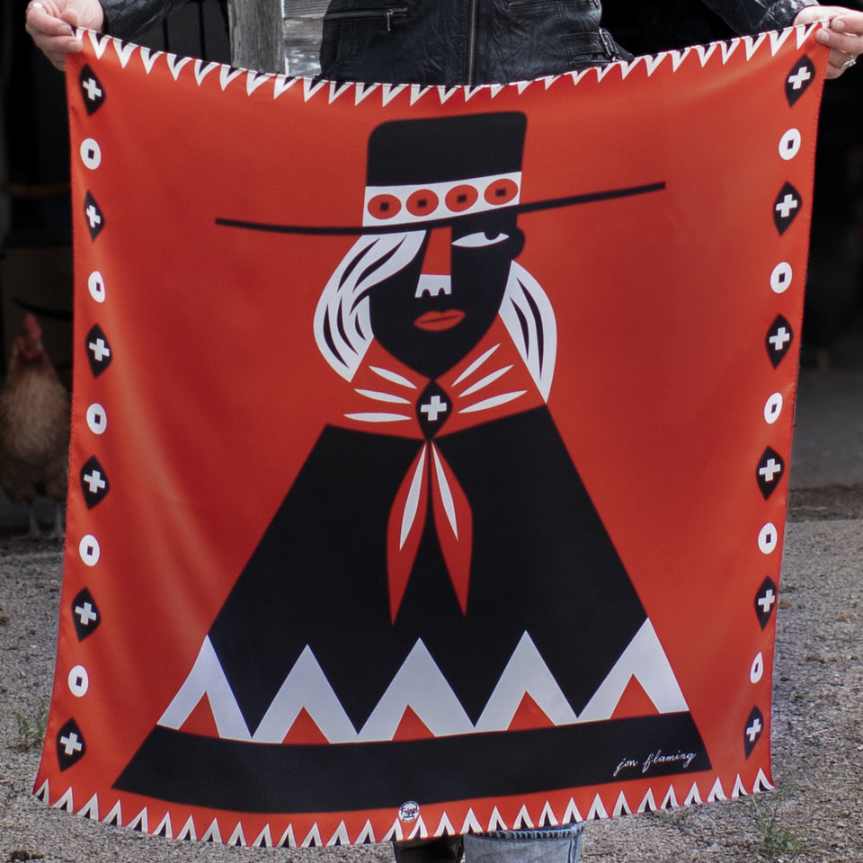 Shorty Scarf- Girl with the Wide Brimmed Hat