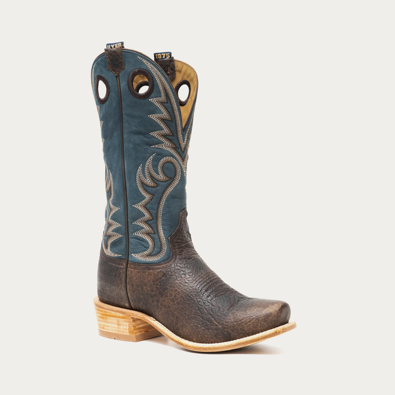 McCune Cutter Toe Long-Wear Cowboy Boot Chocolate Bison