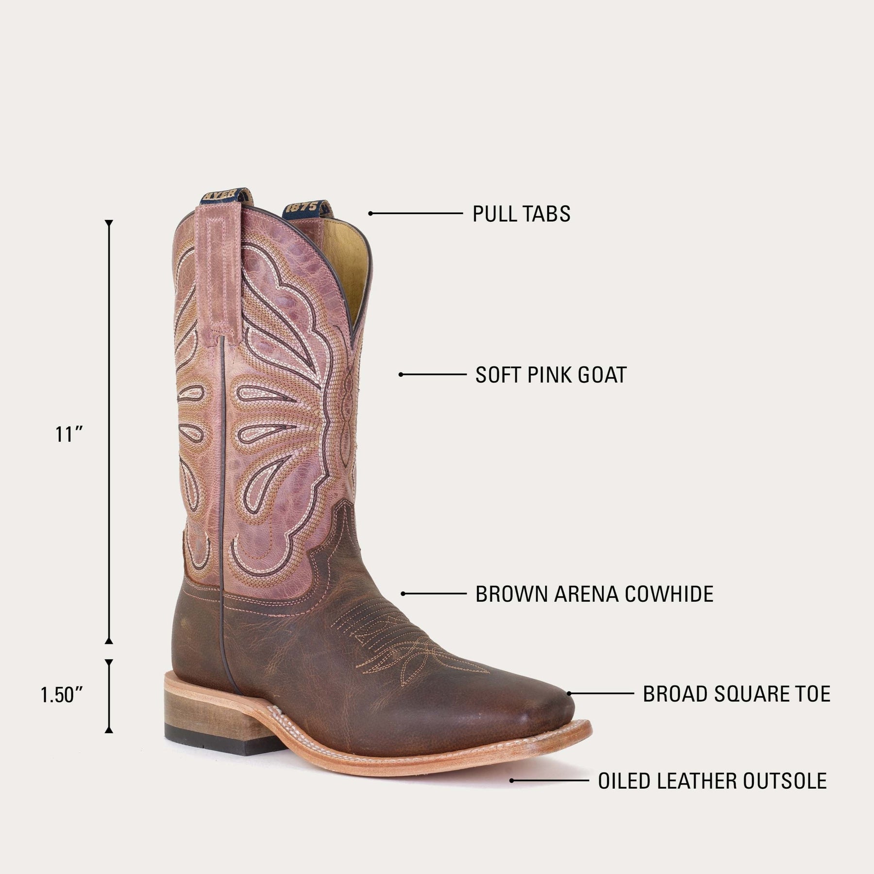 Lola Square Toe 11" Cowgirl Boot