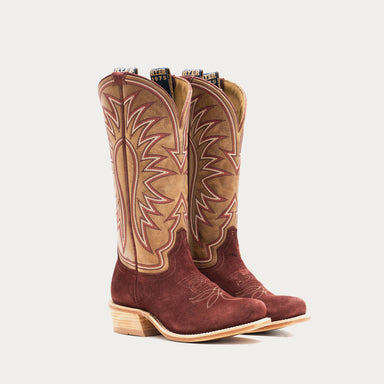Rose Hill Cutter Toe Cowgirl Boot Burgundy