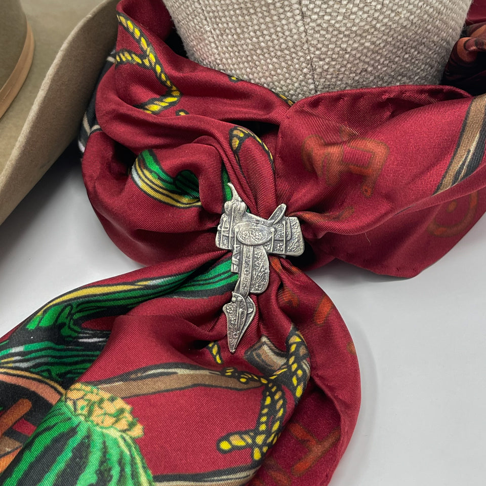 Fringe Scarves Scarf Slide Silver Saddle