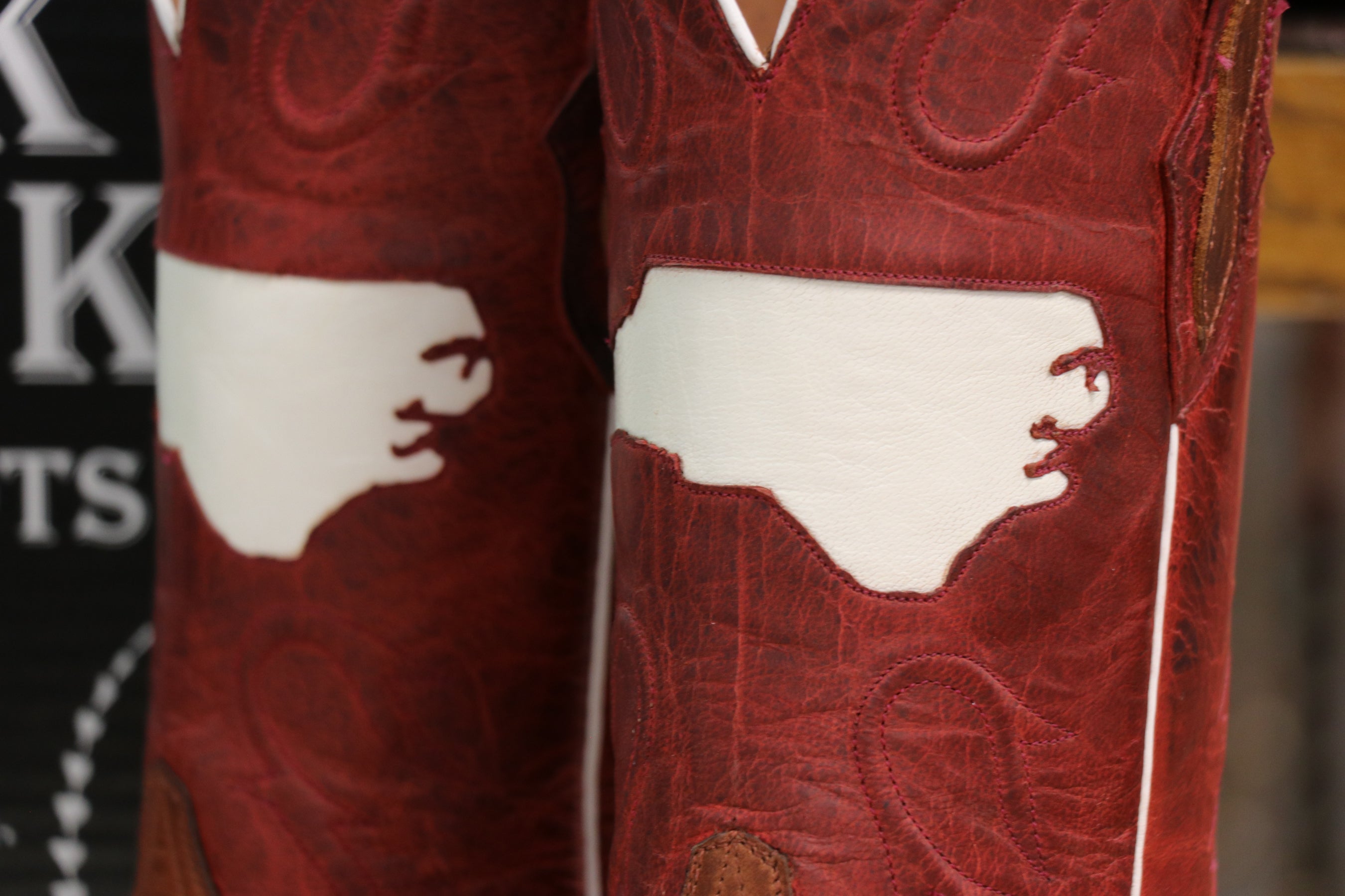 North Carolina Oiled Bovine Cowboy Boot