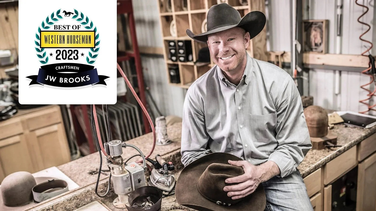 JW Brooks Pure Beaver Belly Cowboy Hat in Chocolate