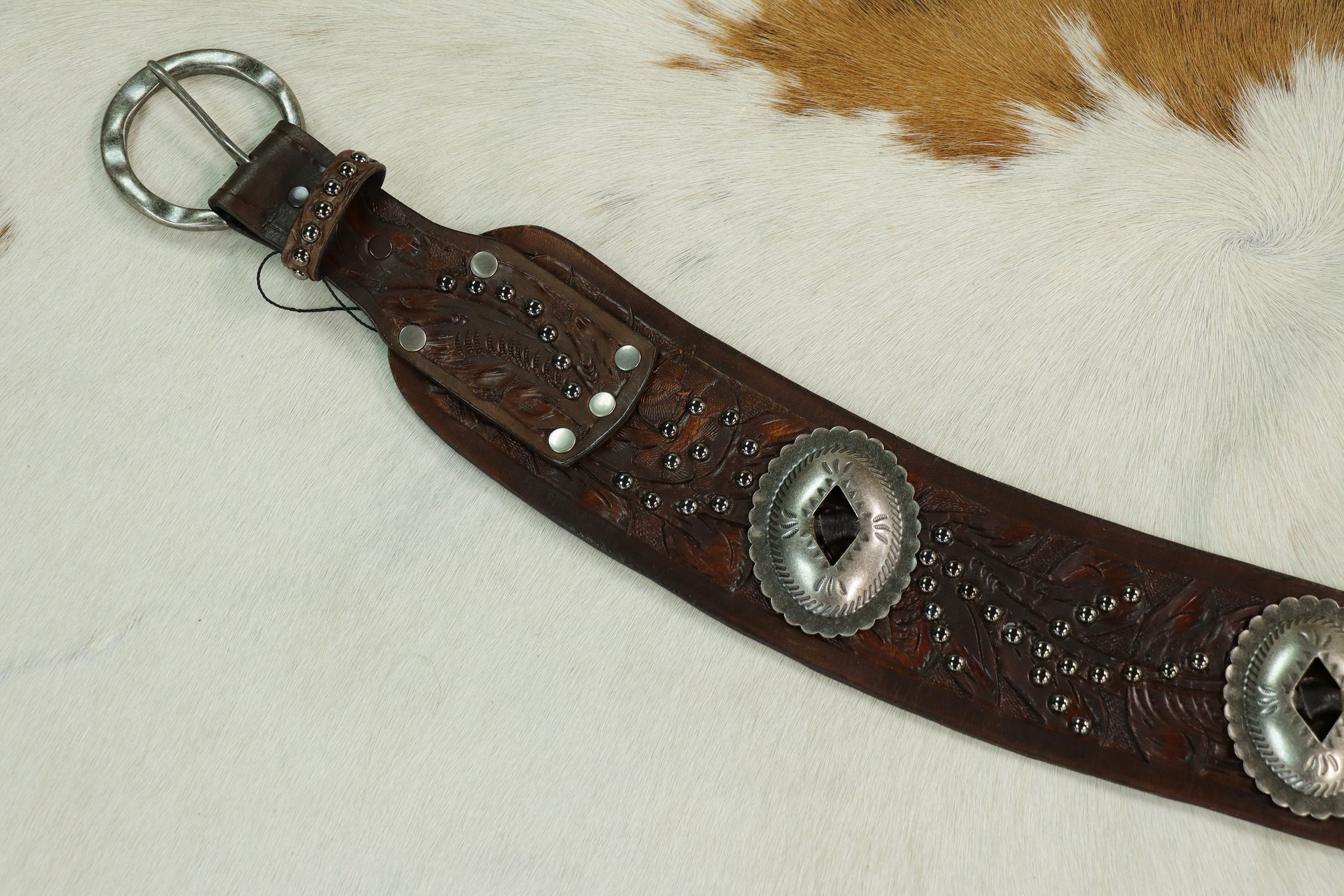 1004TL Tooled Belt in Brown