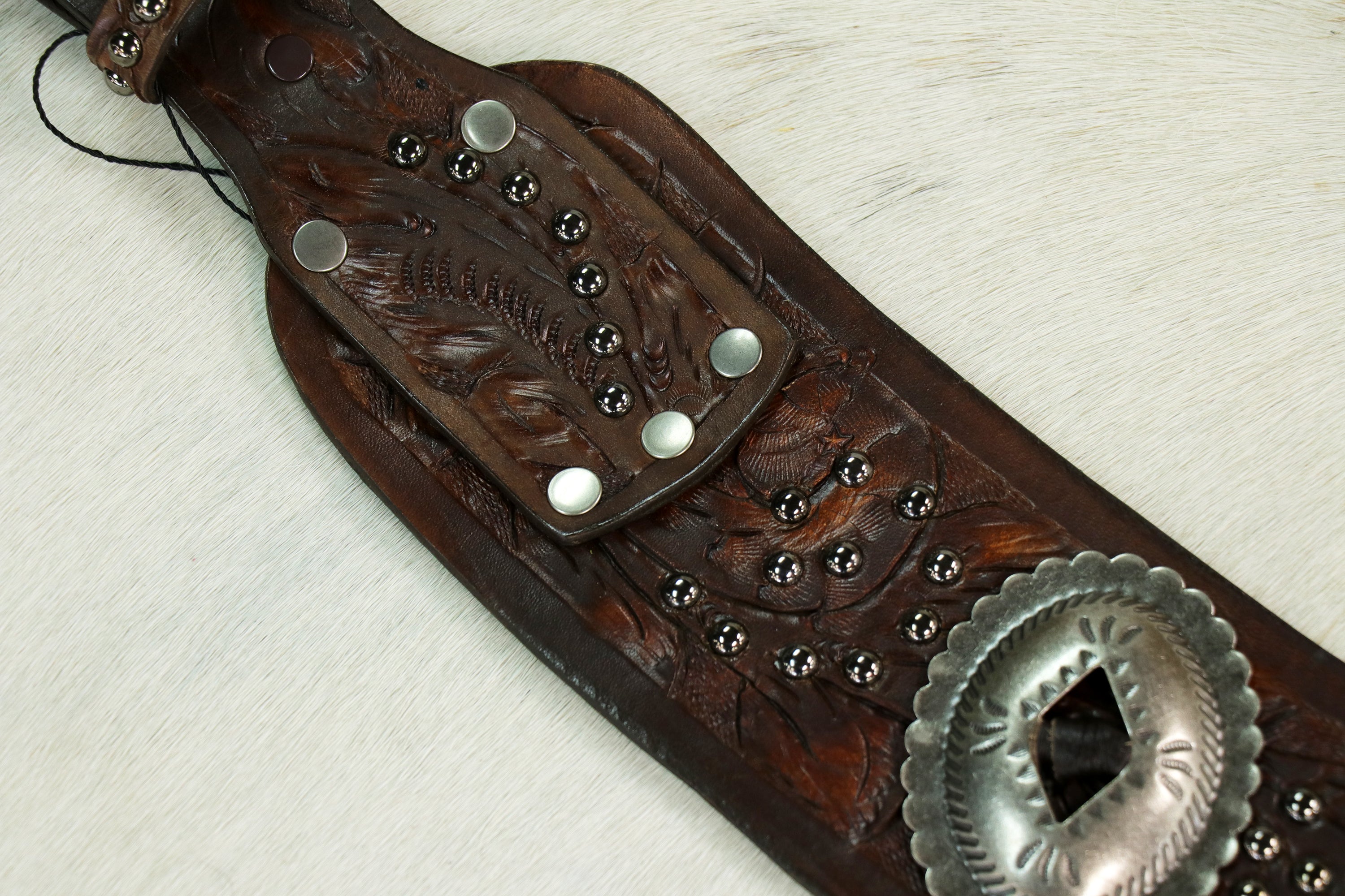 1004TL Tooled Belt in Brown