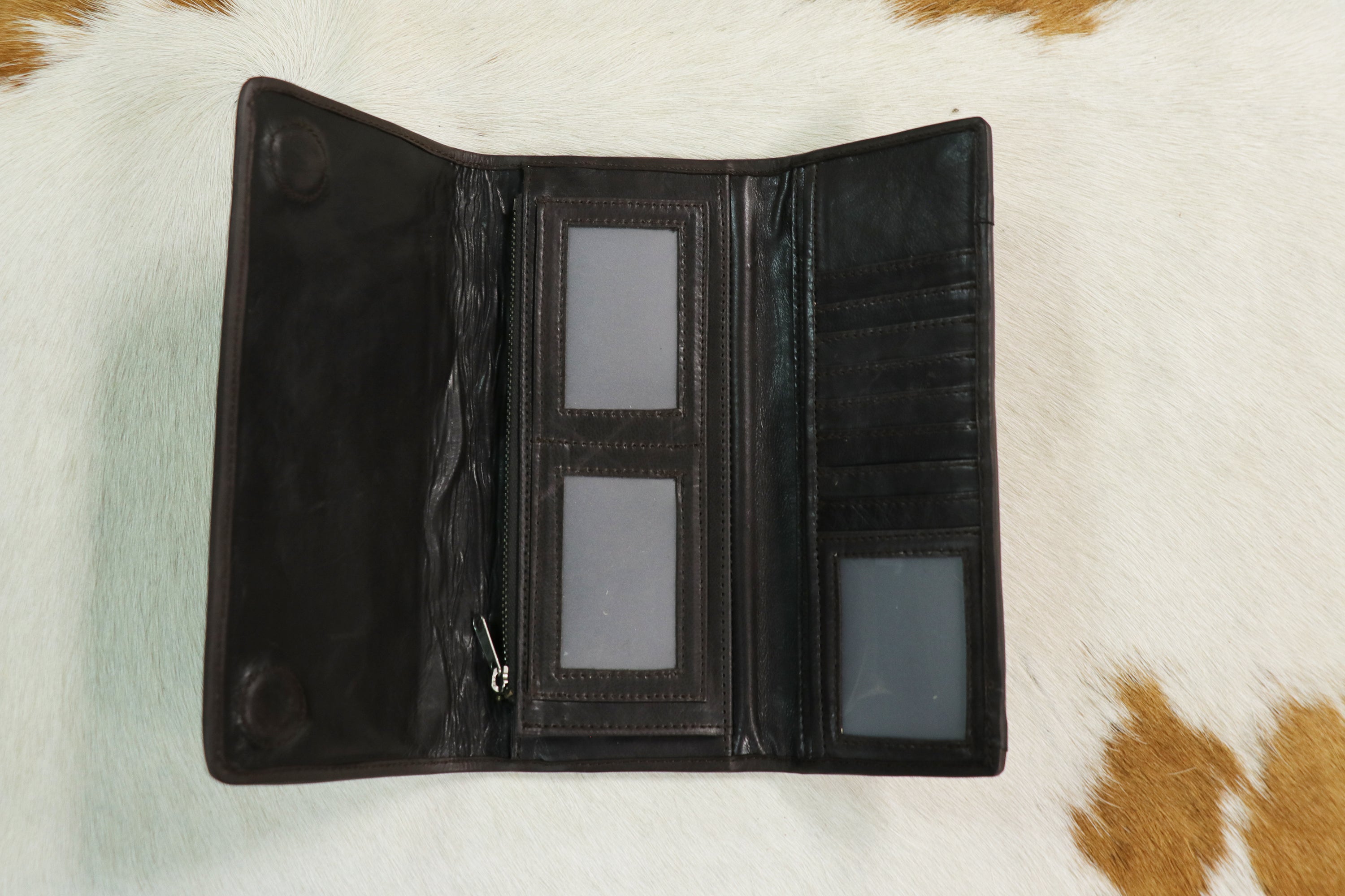 021TL Tooled Saddle Tan w/ Ivory Inlay Wallet