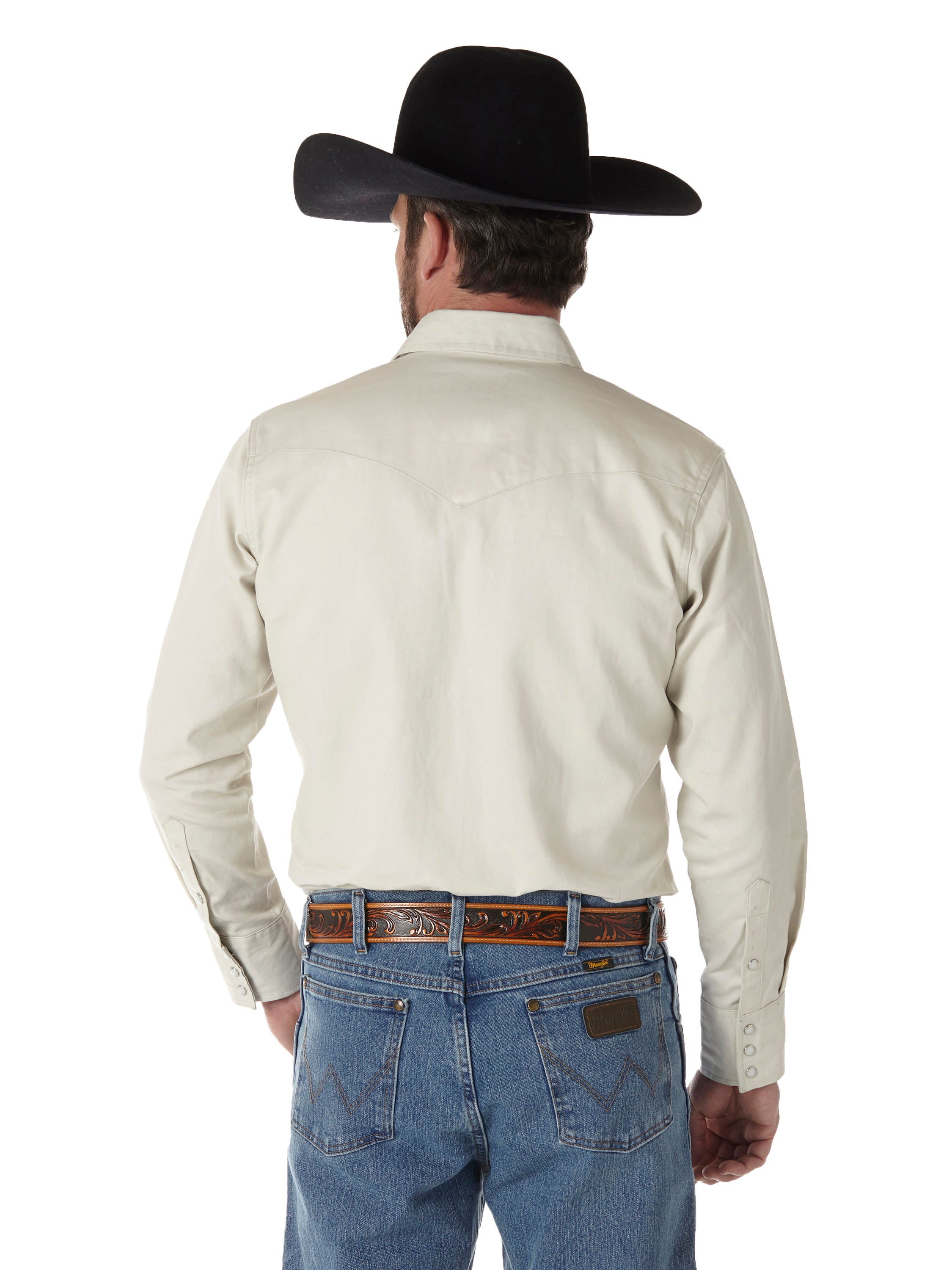 Cowboy Cut Firm Finish Long Sleeve Western Shirt Stone