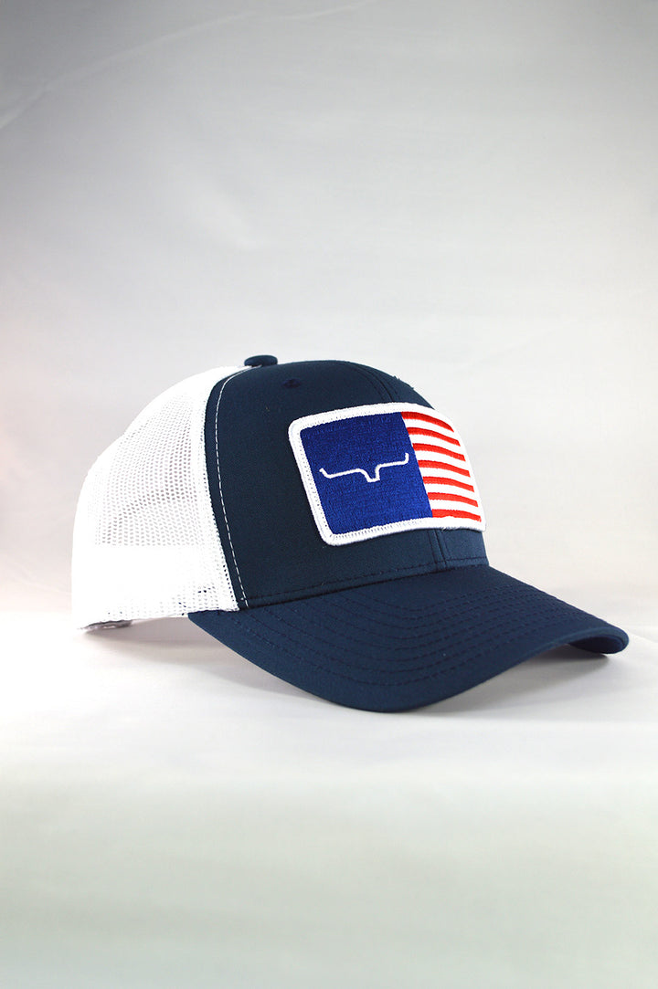 American Trucker Hat in Navy/White