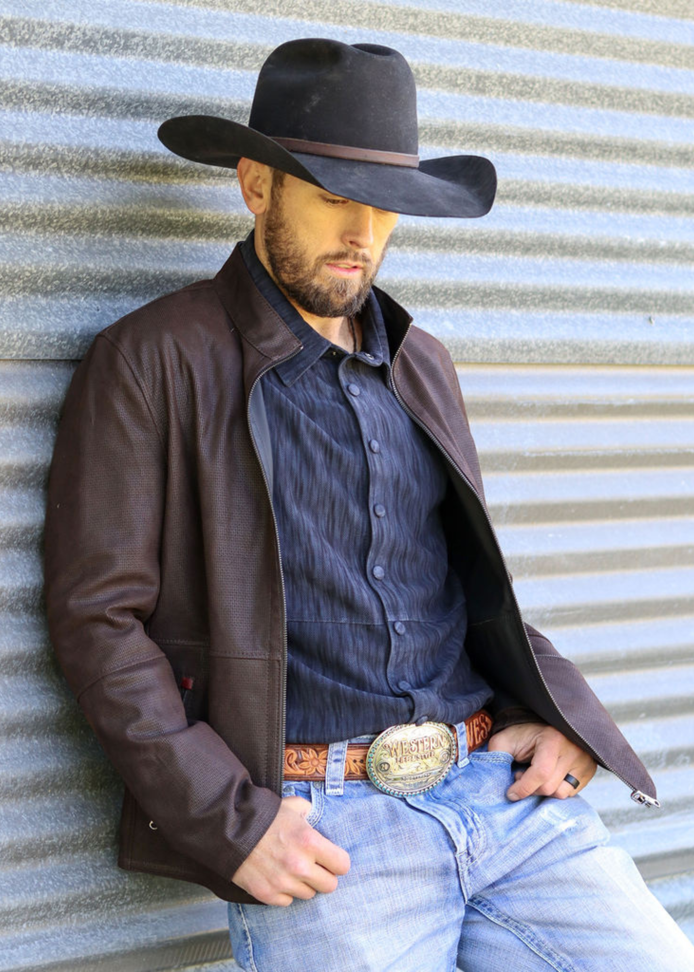 Carson Reversible Lightweight Leather Jacket