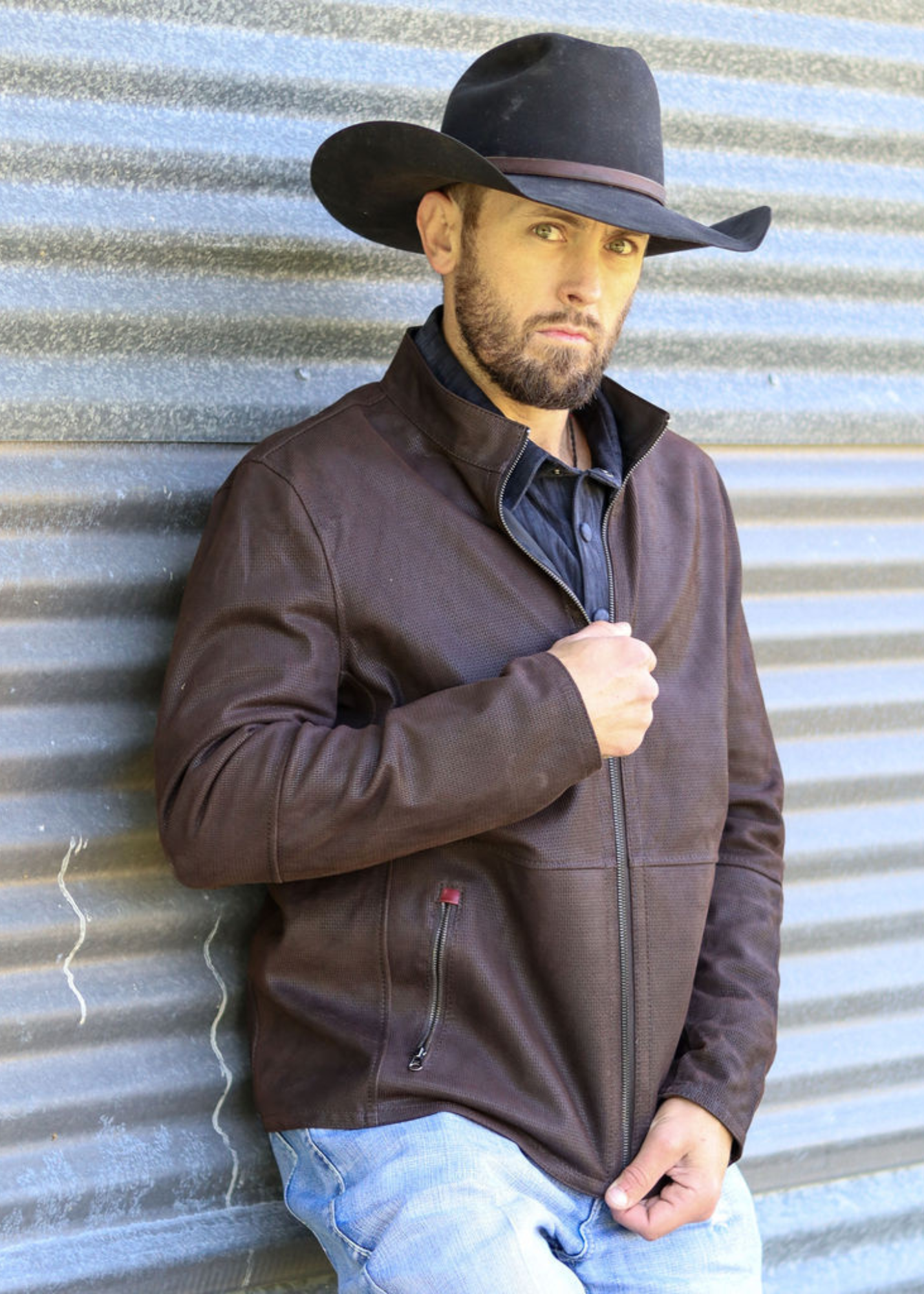 Carson Reversible Lightweight Leather Jacket