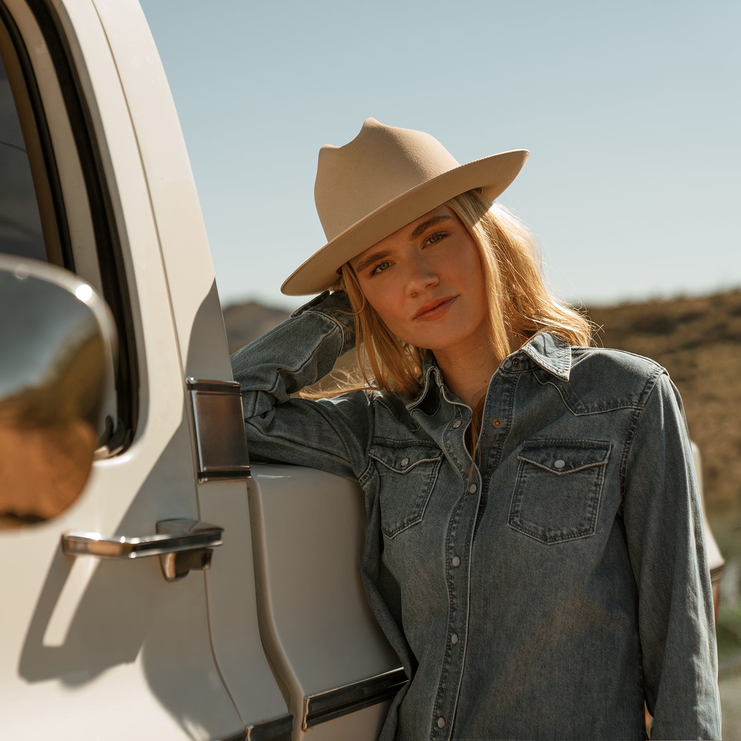 Stetson 6X Open Road Cowboy Hat in Silver Belly