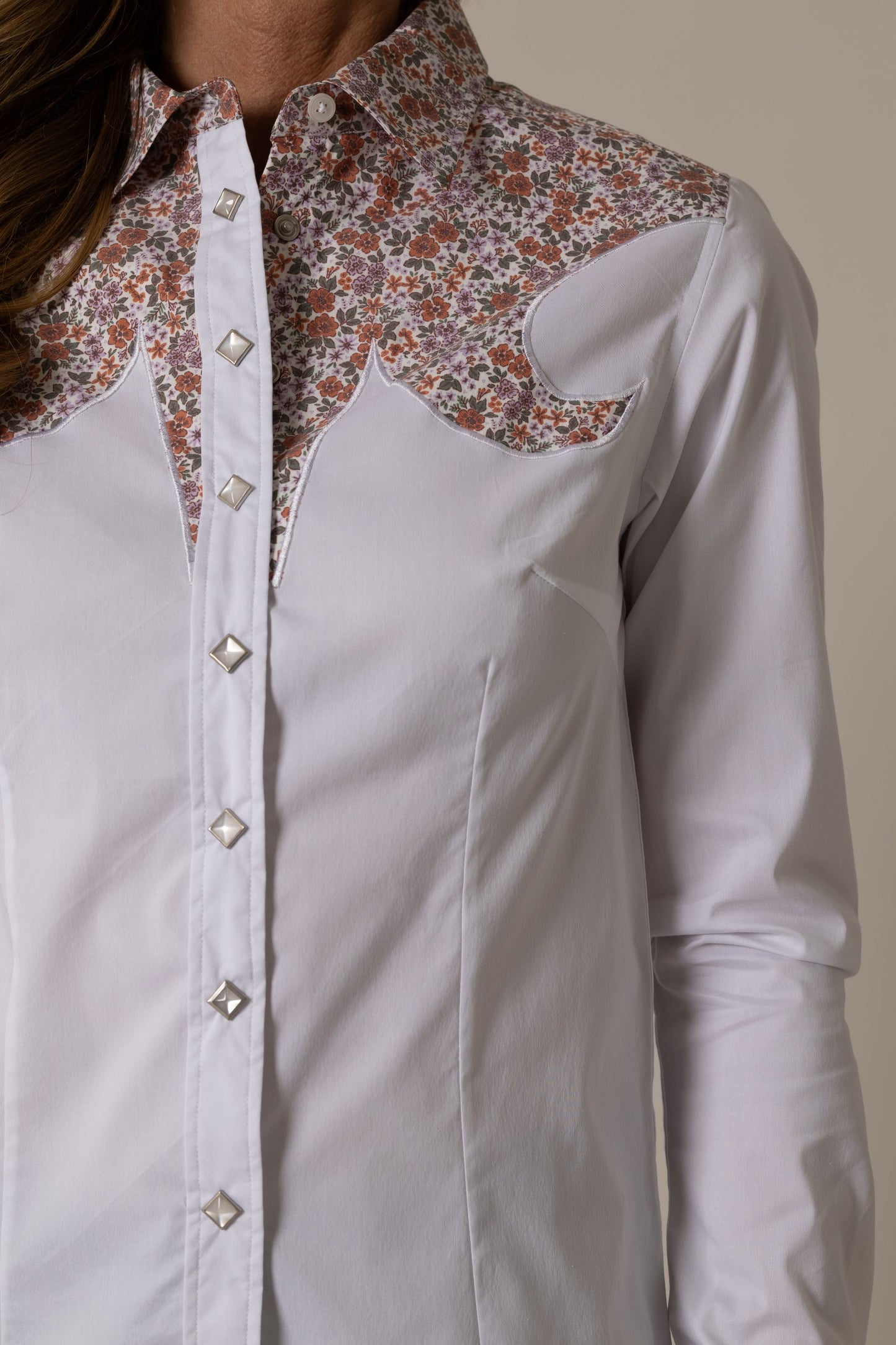 Alice Snap Shirt in White