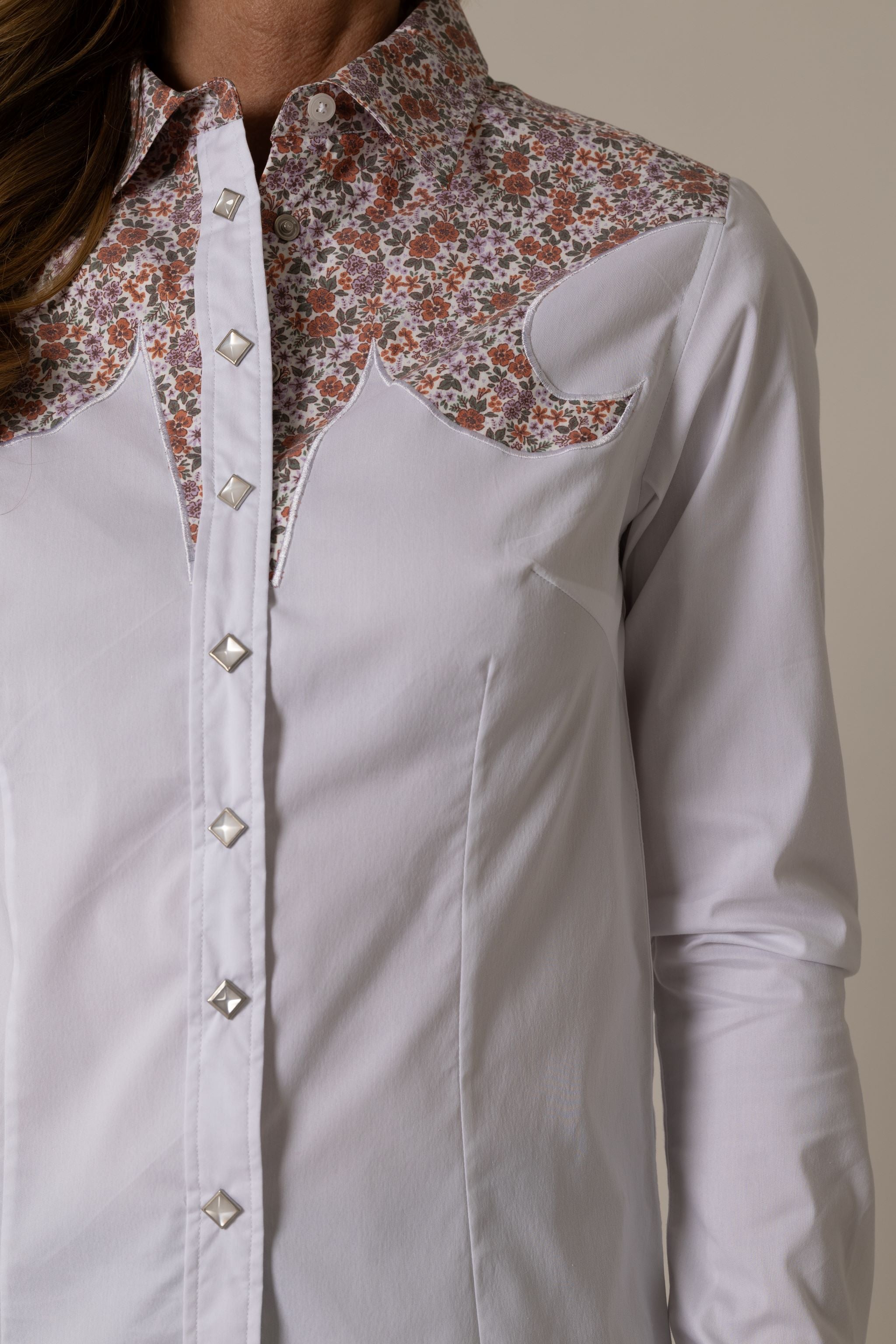 Alice Snap Shirt White