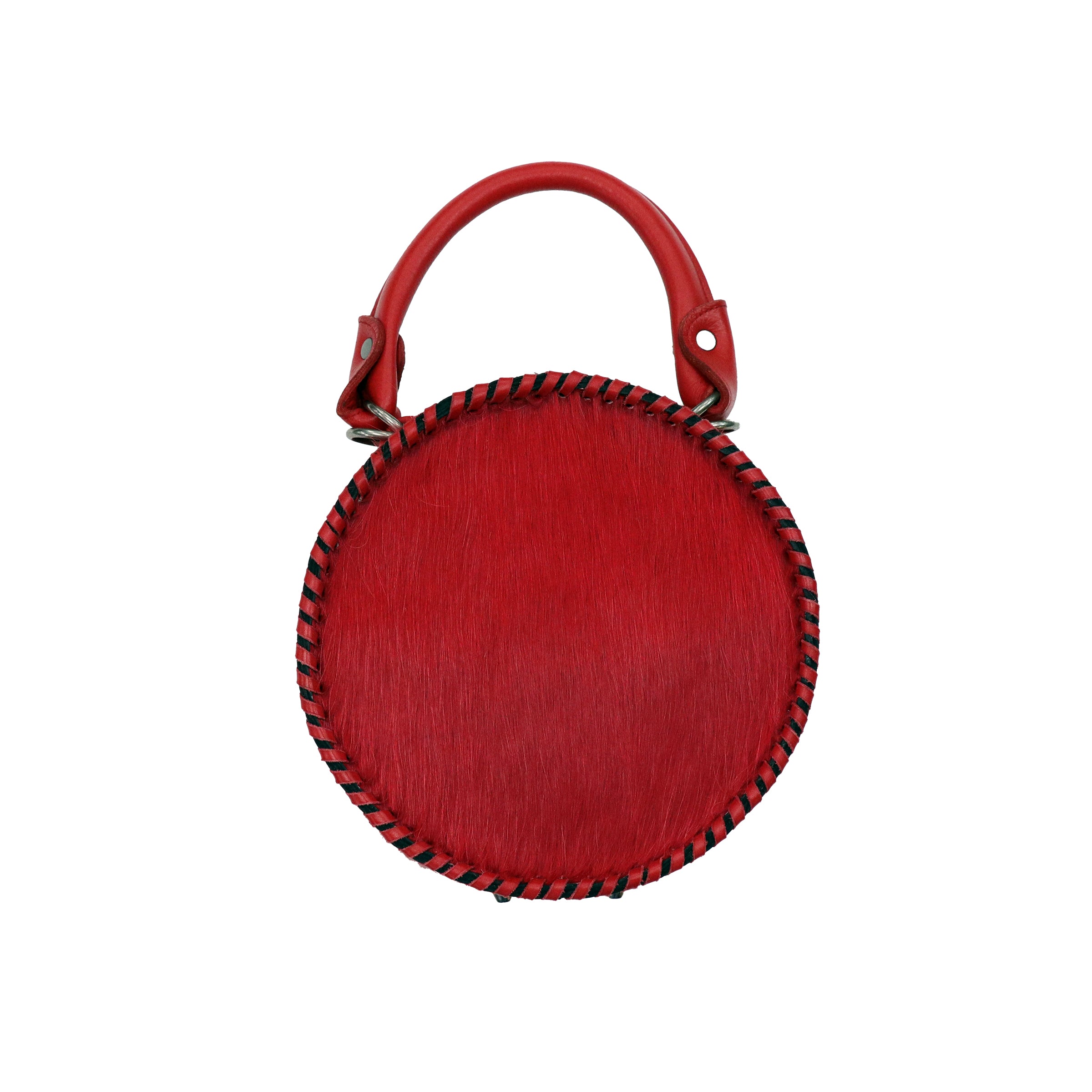 Dual-Sided Canteen Bag - Red Hair Calf & Italian Leather