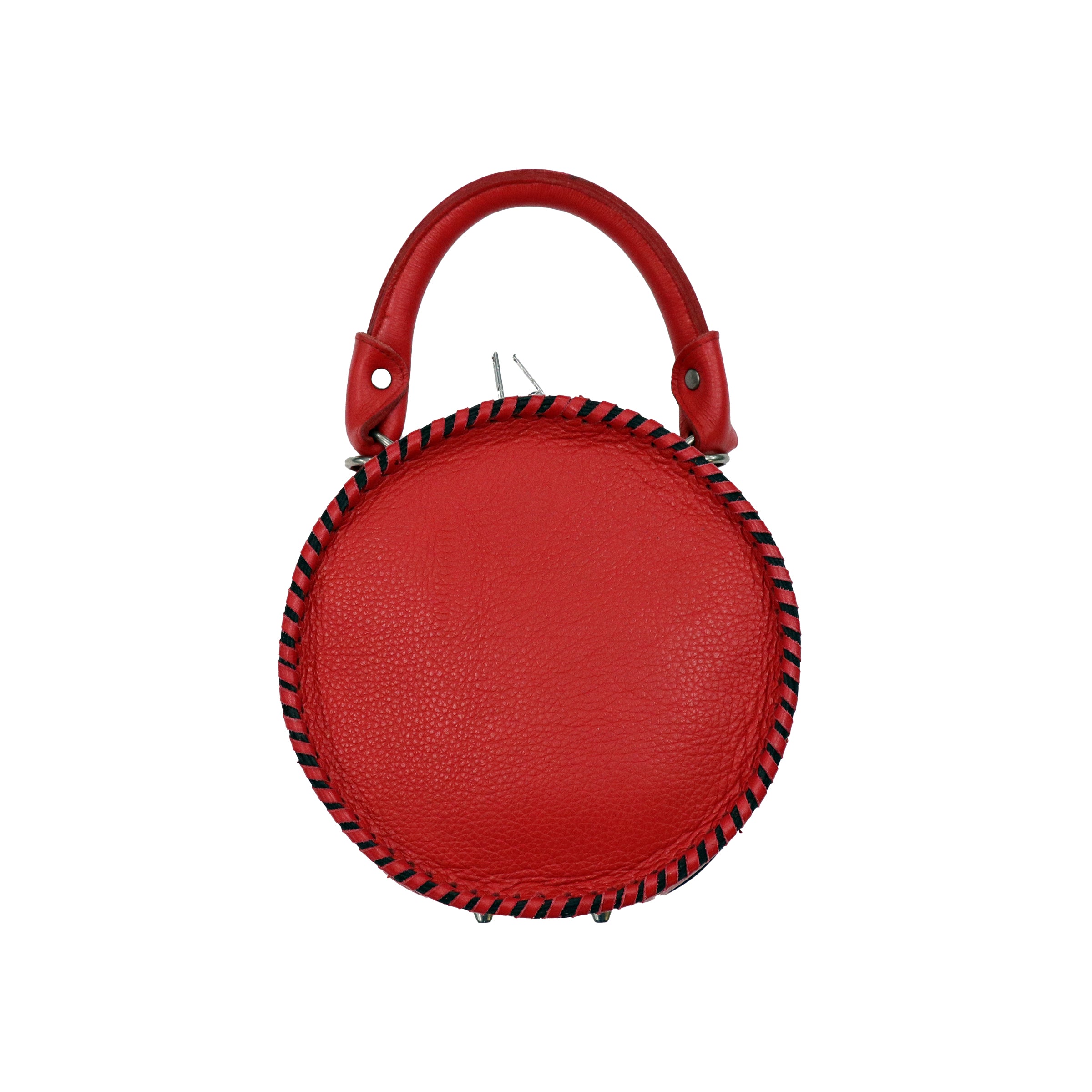 Dual-Sided Canteen Bag - Red Hair Calf & Italian Leather