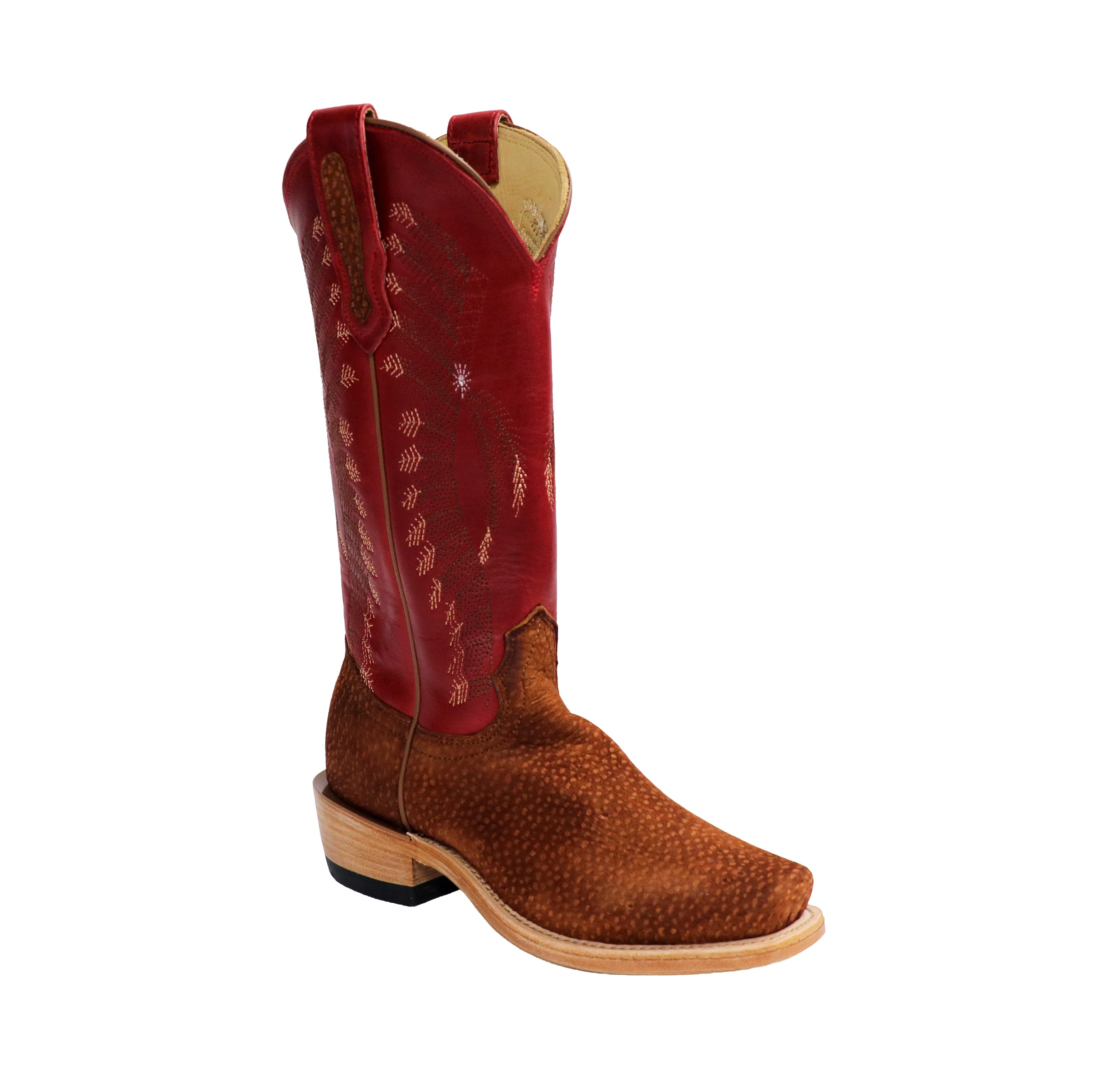 Rust Capybara with Red Headdress Cowboy Boots