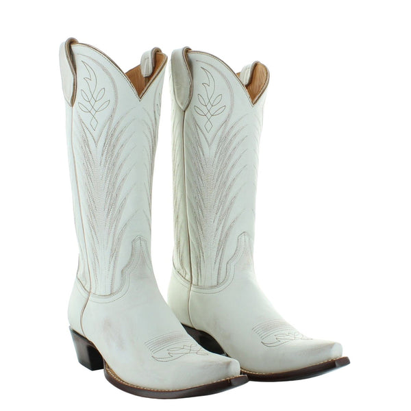 Emmer Cowgirl Boots in White