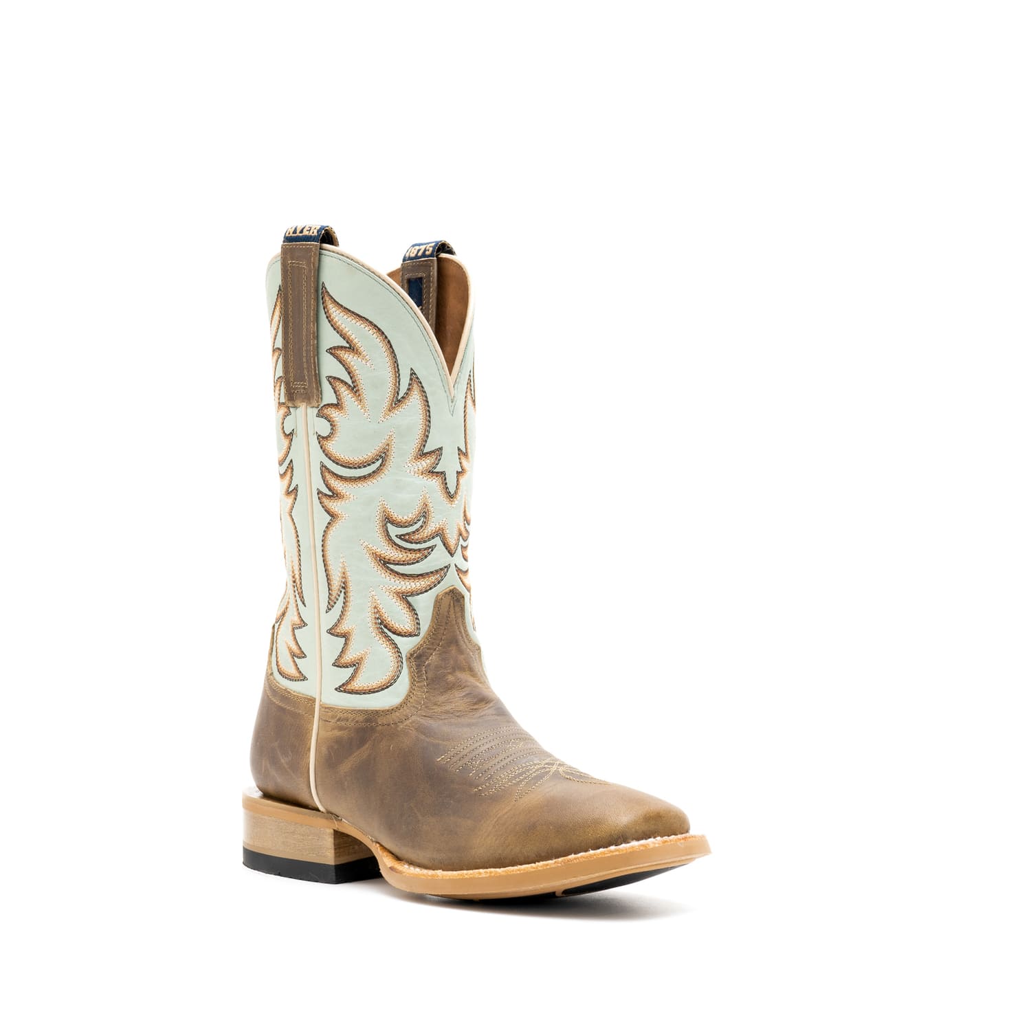 Topeka Square Toe WesTrail Cowgirl Boot Tan/Robin's Egg