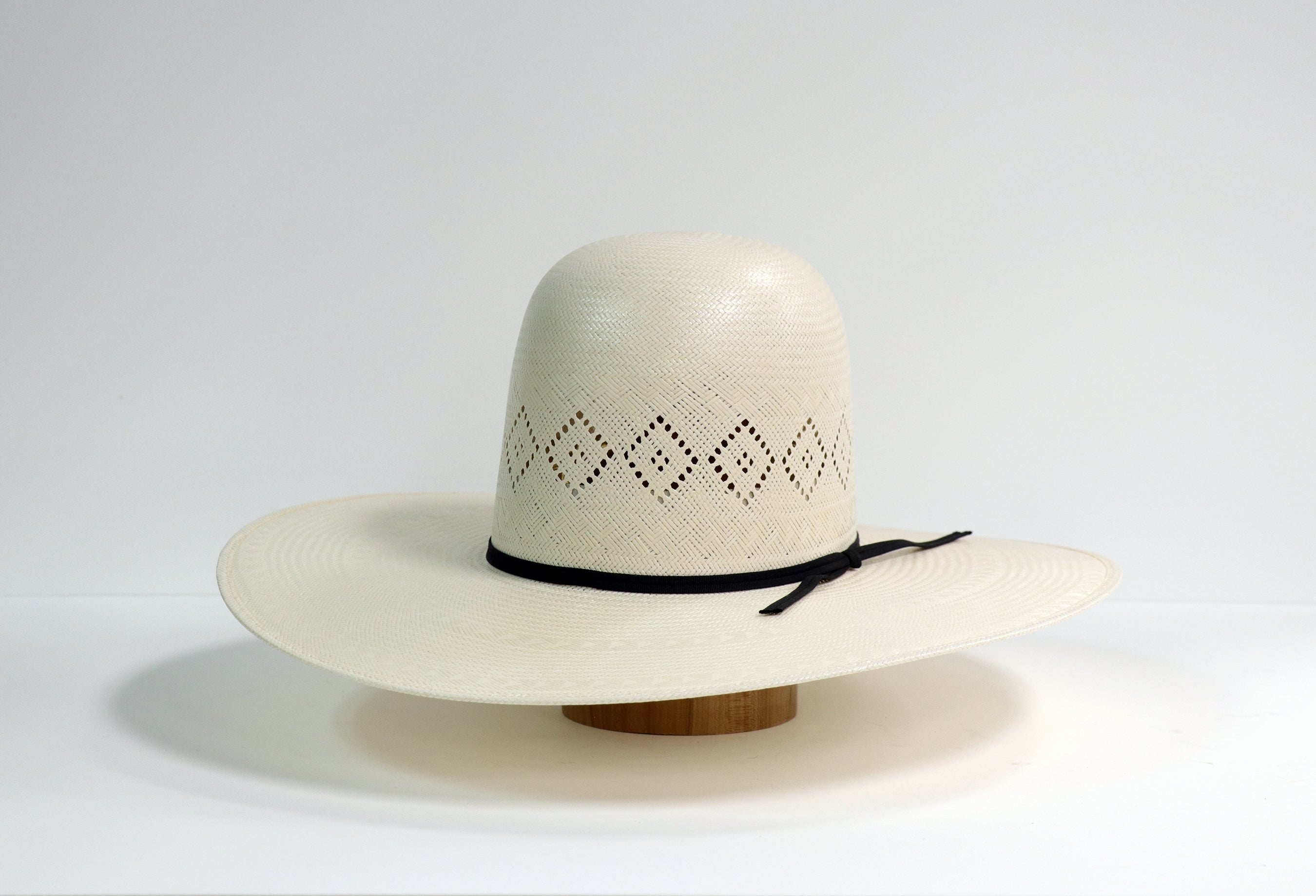 Open Crown 5" Brim 24K Straw Hat