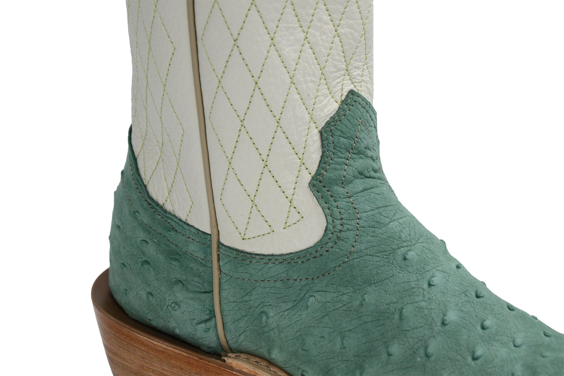 Seaglass Sueded Ostrich Cowgirl Boots