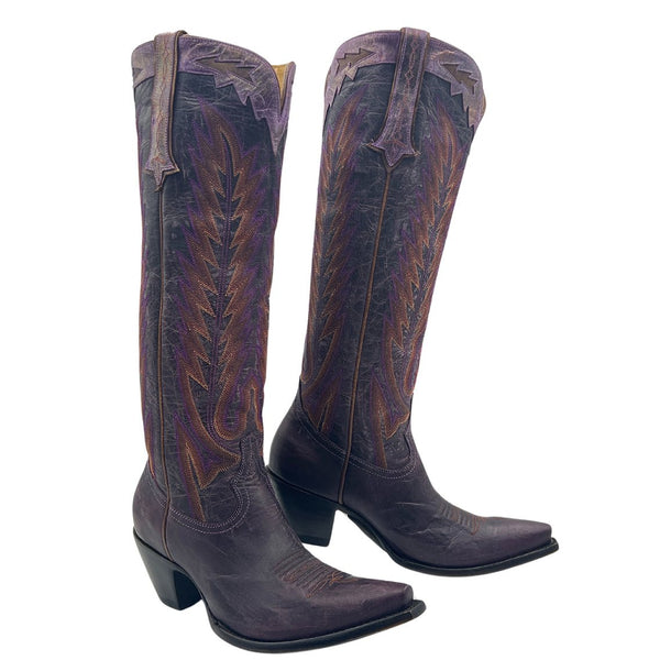 Yucatan Cowgirl Boots in Vesuvio Plum