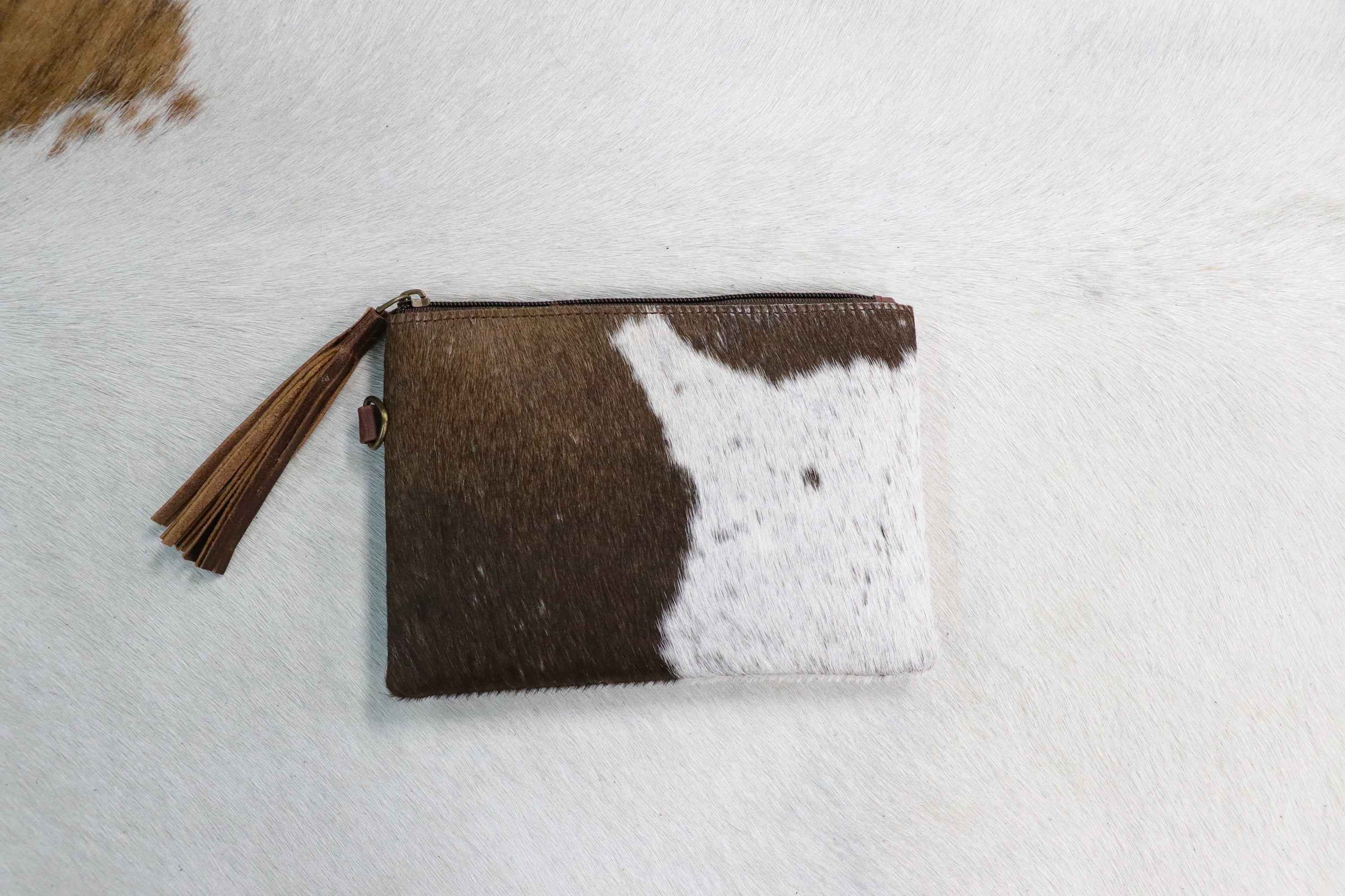 Small Cowhide Clutch w/ Tassel