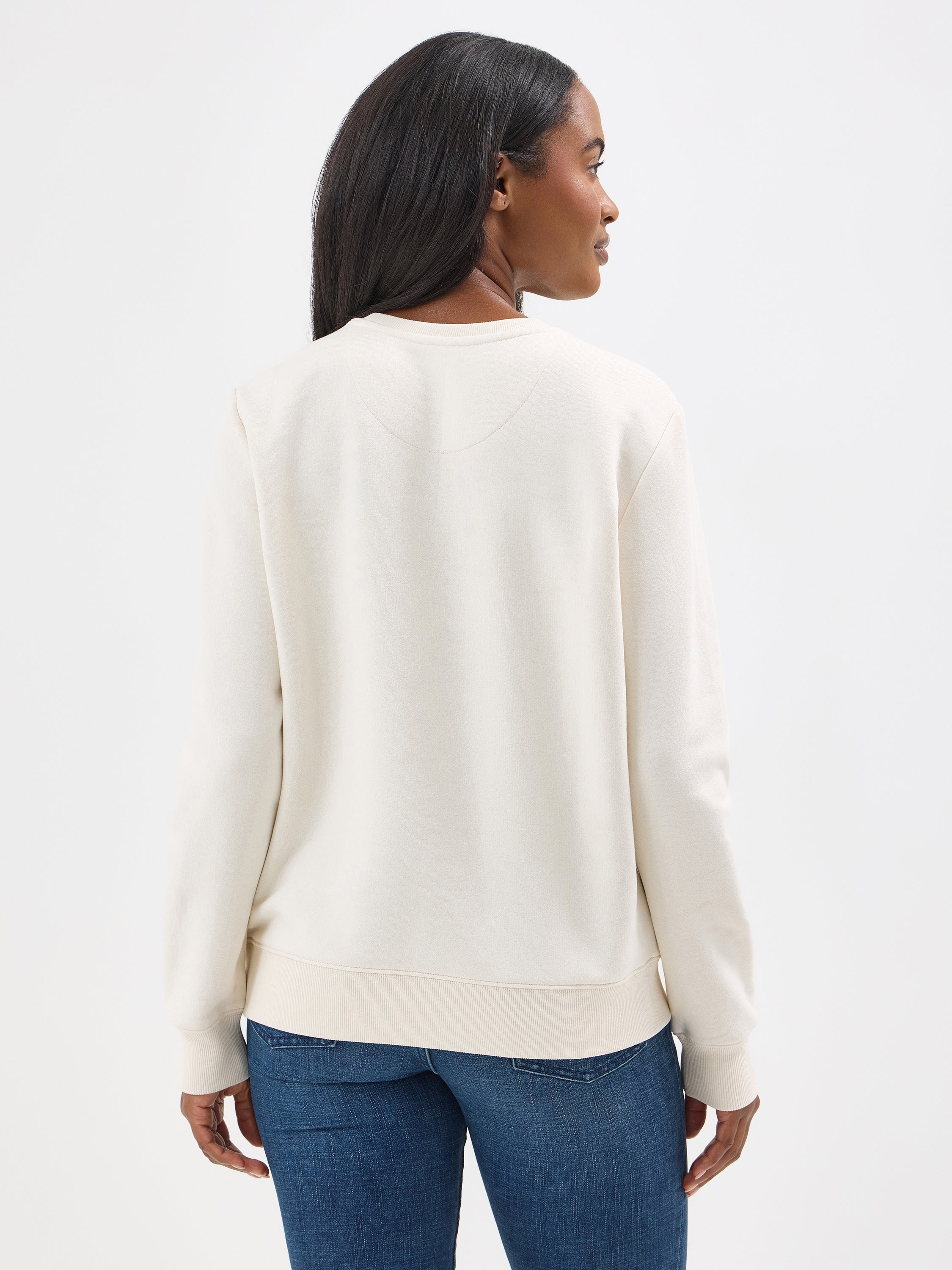 Wrangler Women's Crew Pullover in Whisper White