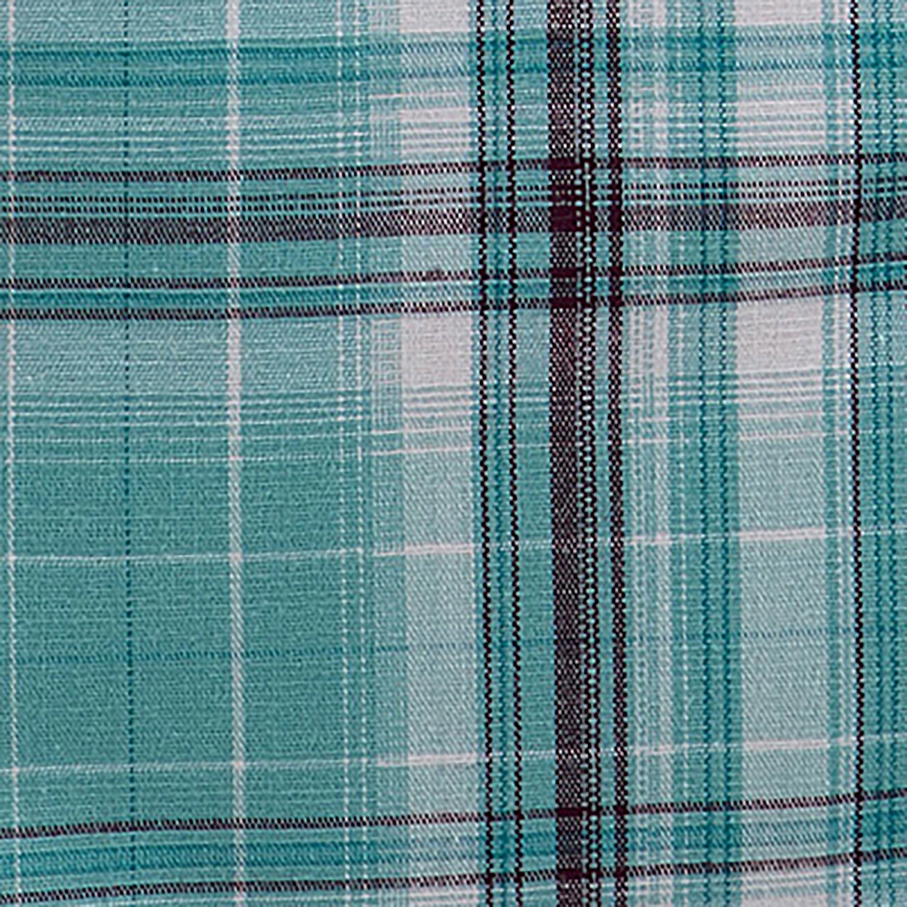 Wrangler Wrinkle Resistant Pearl Snap - Turquoise Plaid