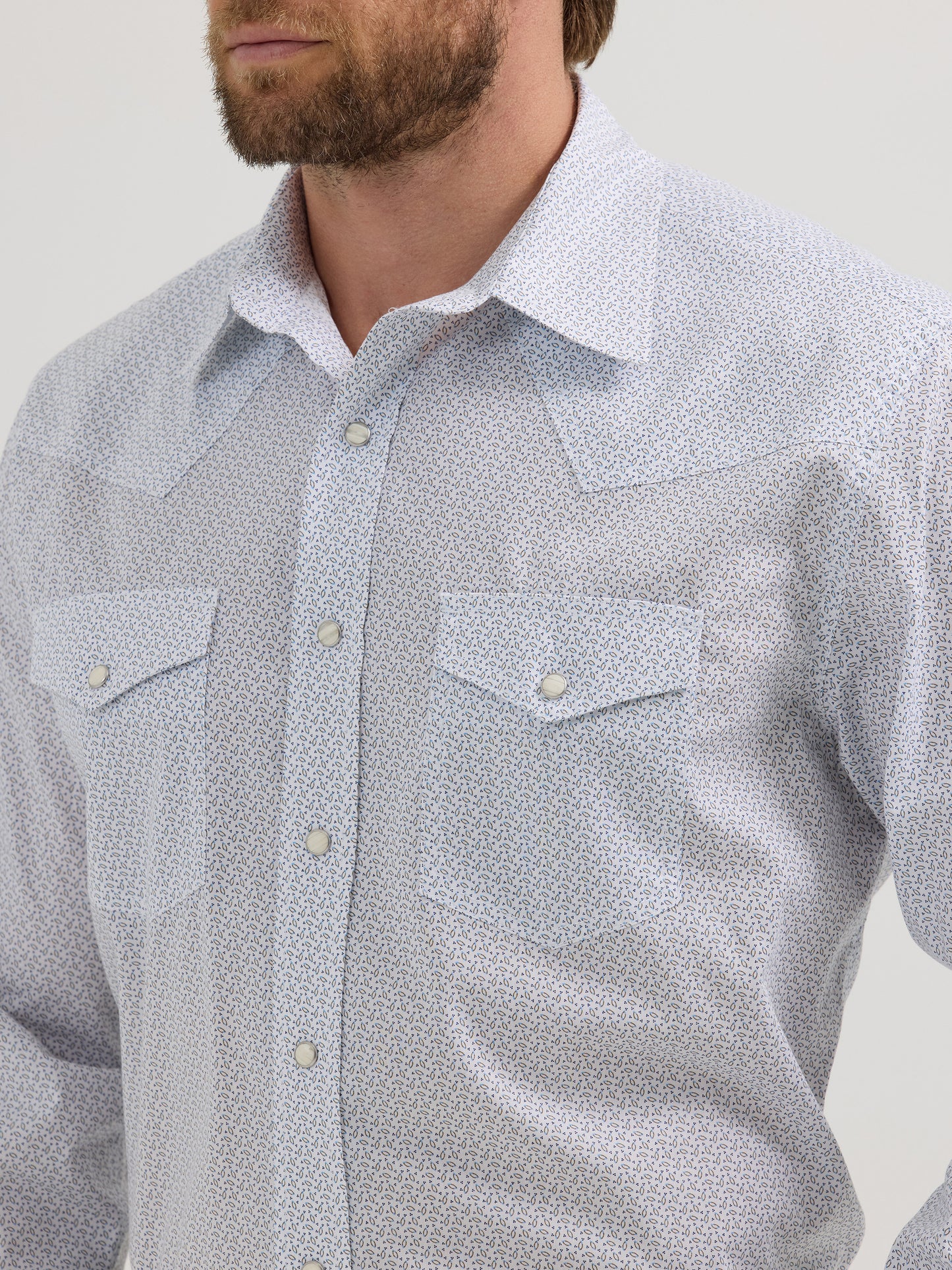 20X Advanced Comfort Western Shirt in White Feather