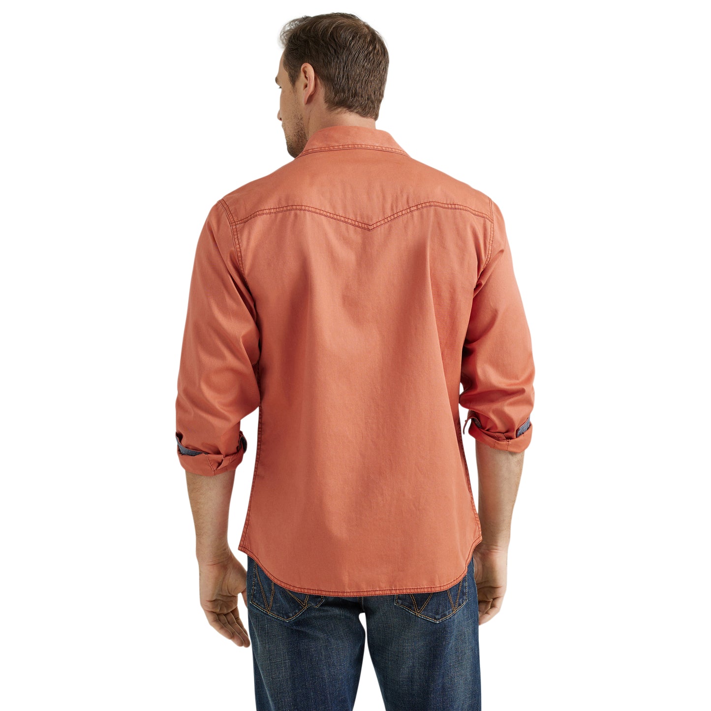 Retro Premium Western Snap Shirt in Rust