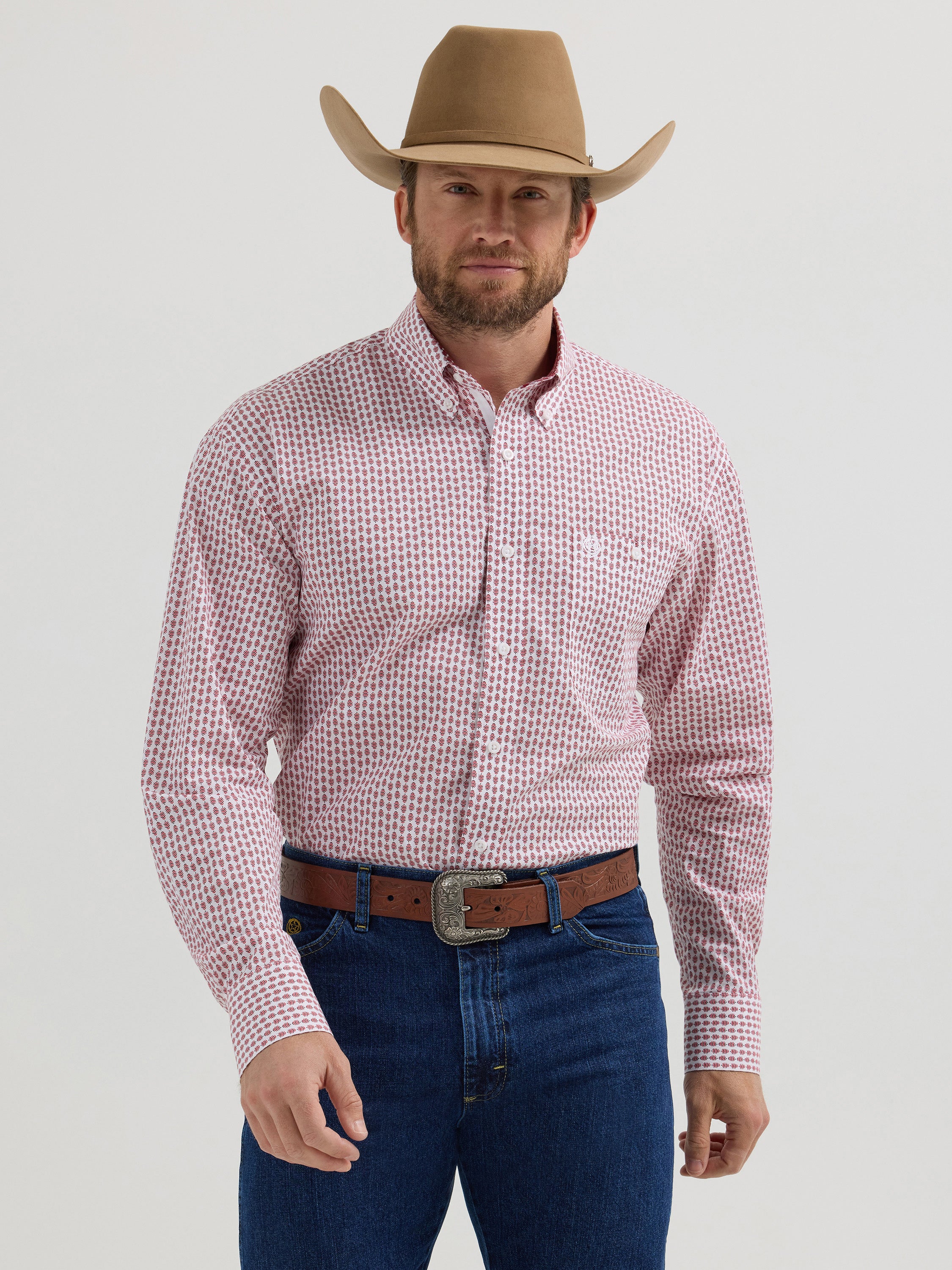 Wrangler George Strait Western Shirt - Red Pine