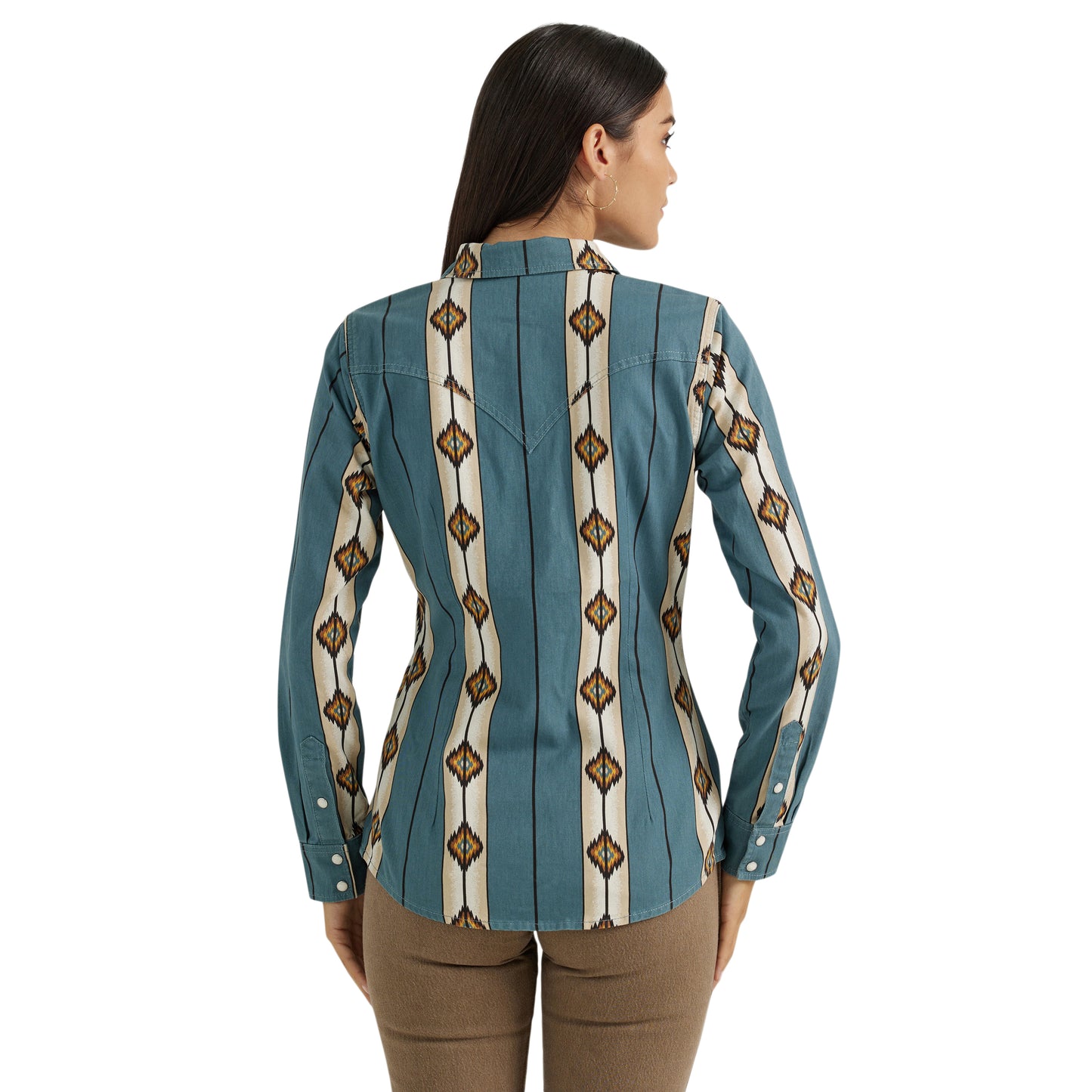 Women's Western Checotah Snap Shirt in Teal