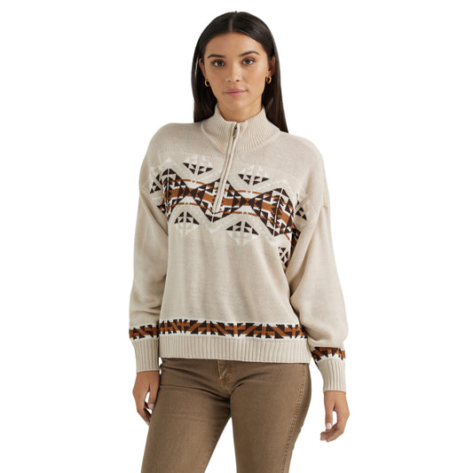 Women's Southwestern Quarter Zip Sweater