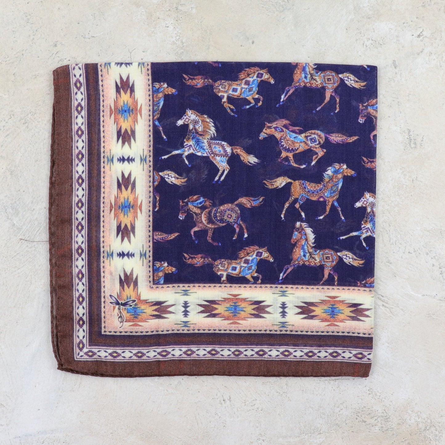 Wild Rag Neckerchief - Aztec Horses