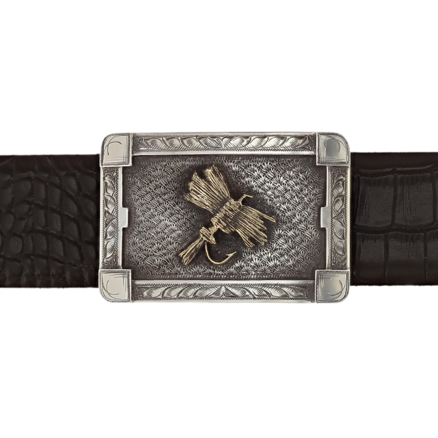 Martin 1823 Sterling & Gold Fly Trophy Buckle