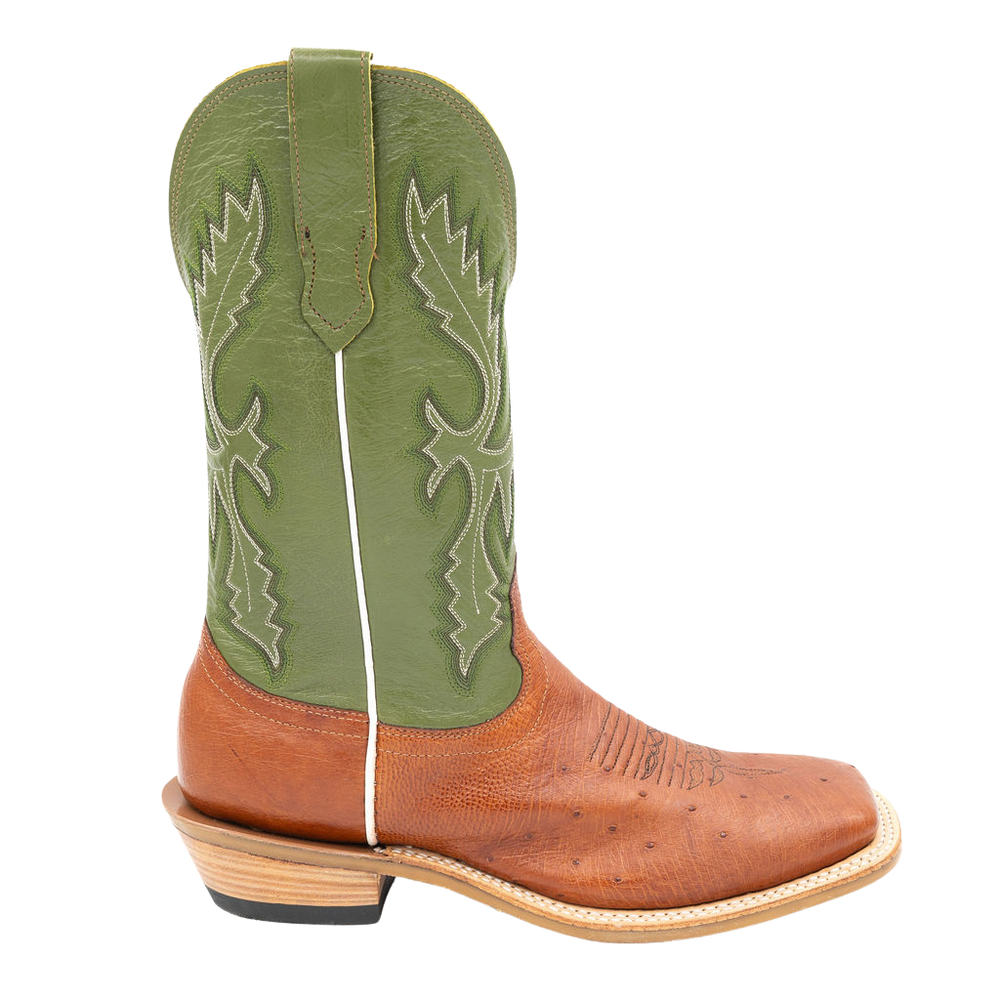Smooth Ostrich Square Toe Cowboy Boots