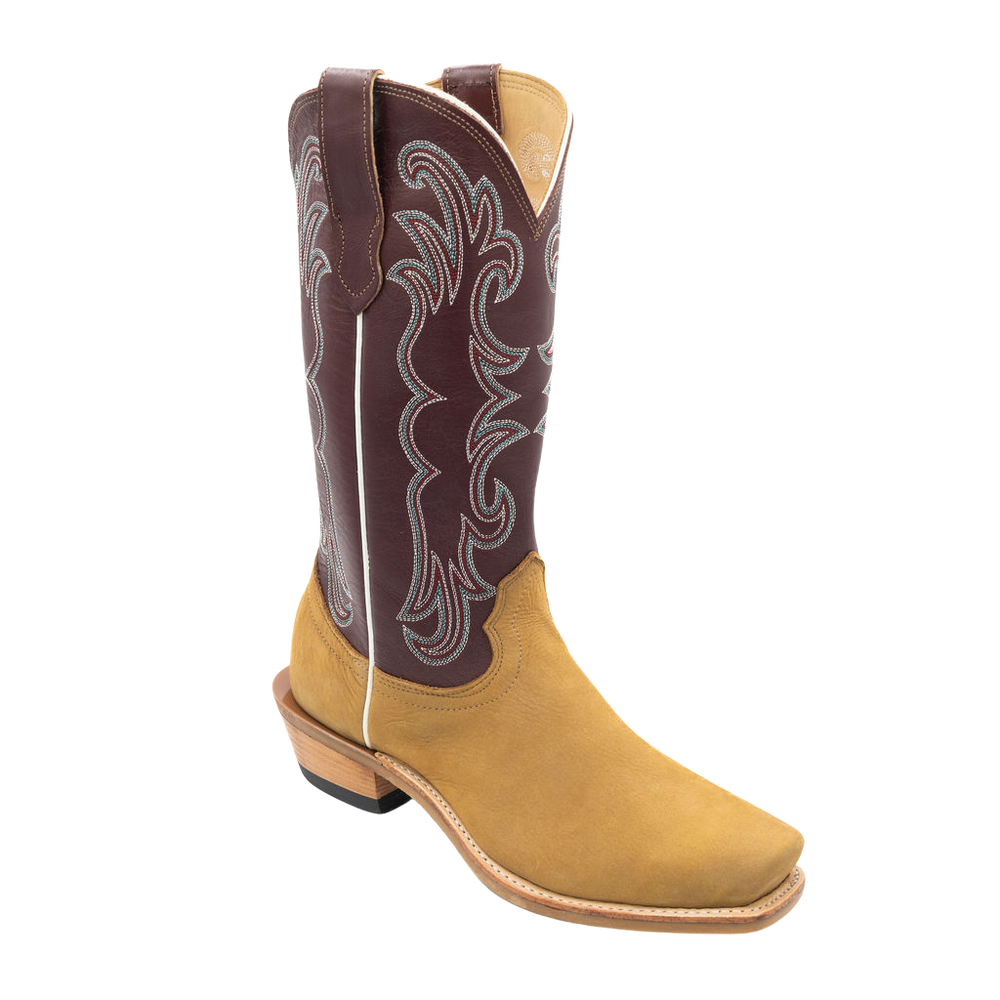 Havana Nubuck Cutter Toe Cowboy Boots