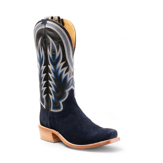 Culver Roughout Cutter Toe Cowboy Boots in Navy